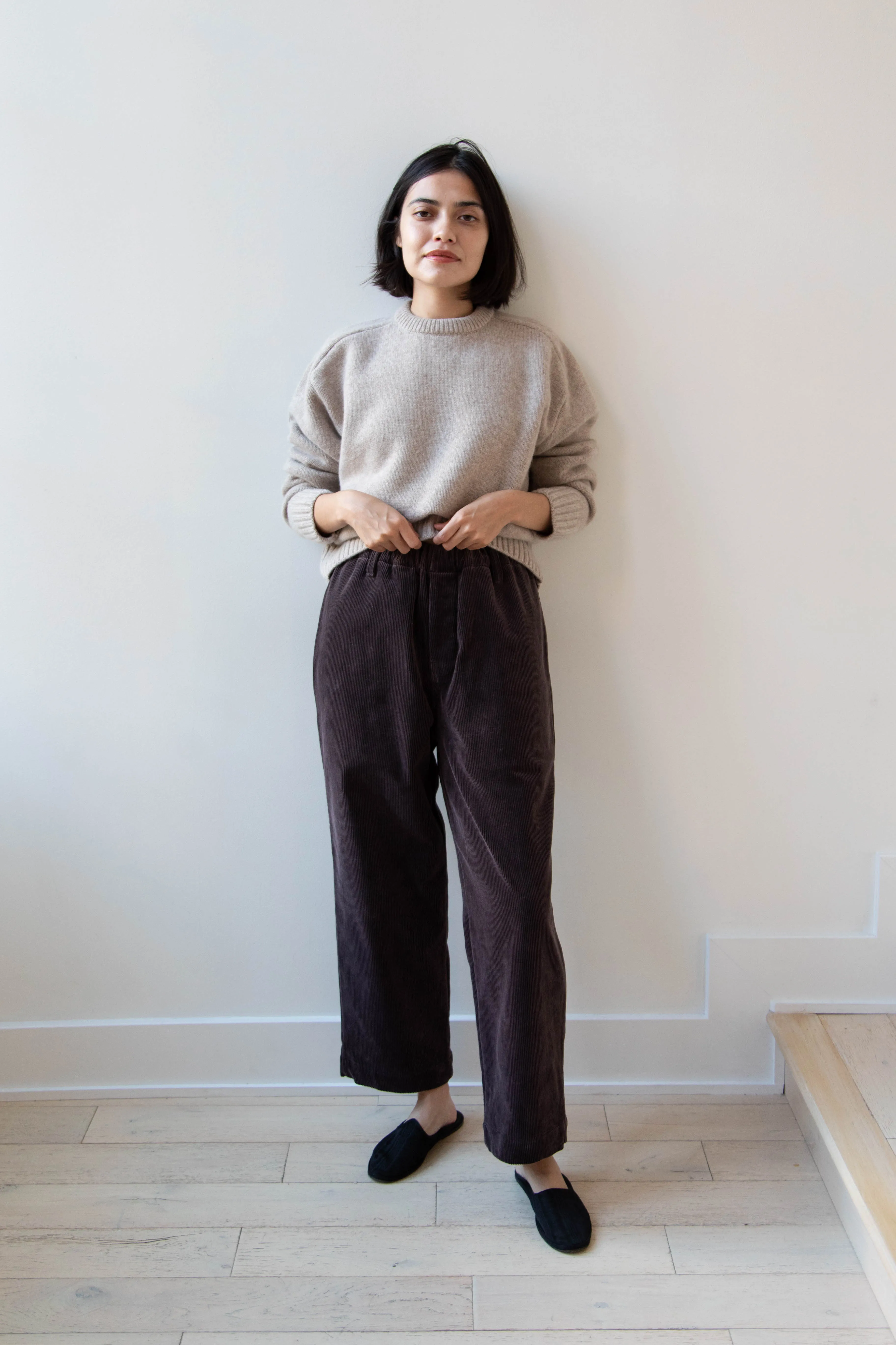 Evan Kinori | Elastic Pants in Cotton Corduroy