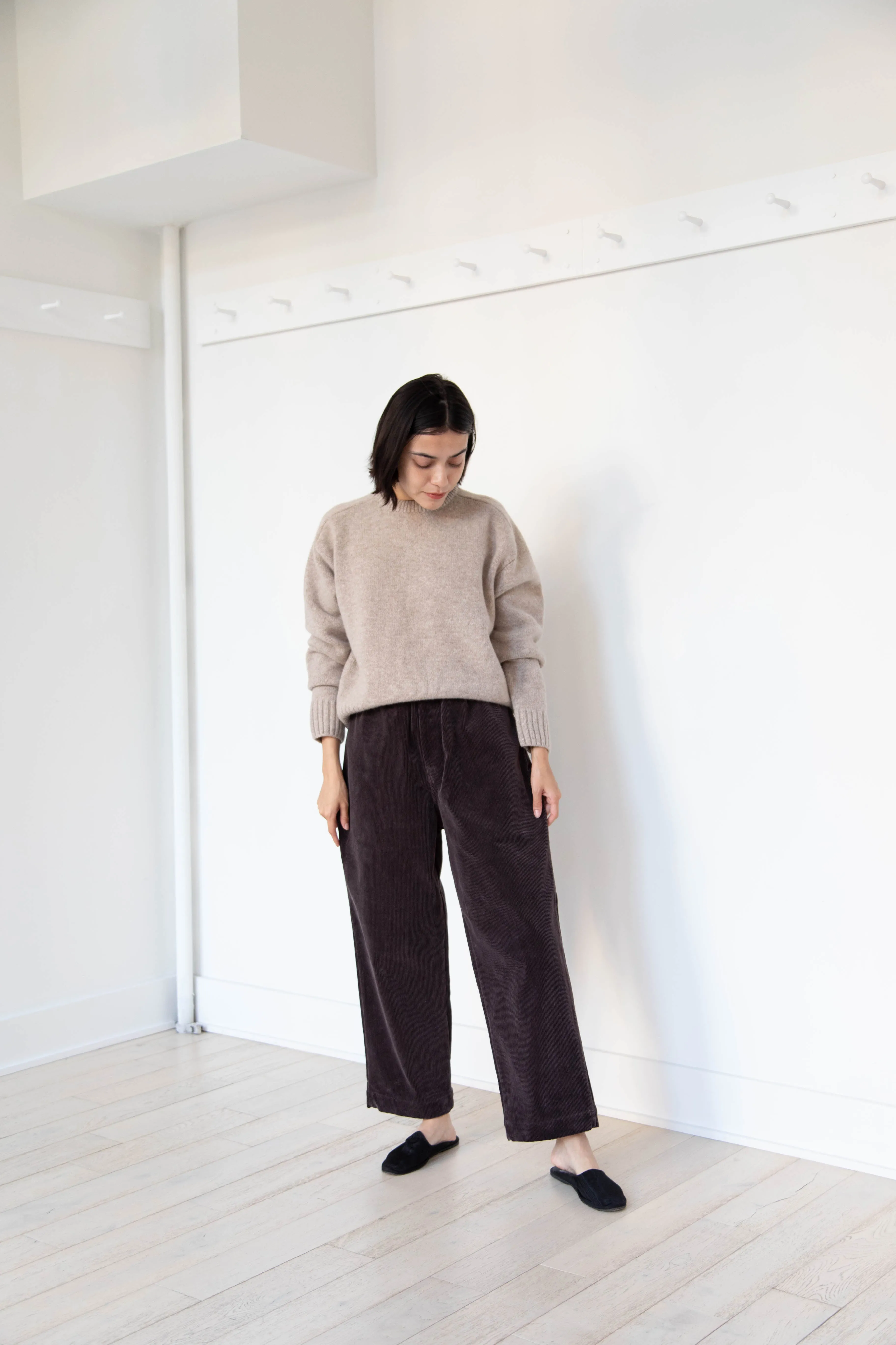 Evan Kinori | Elastic Pants in Cotton Corduroy