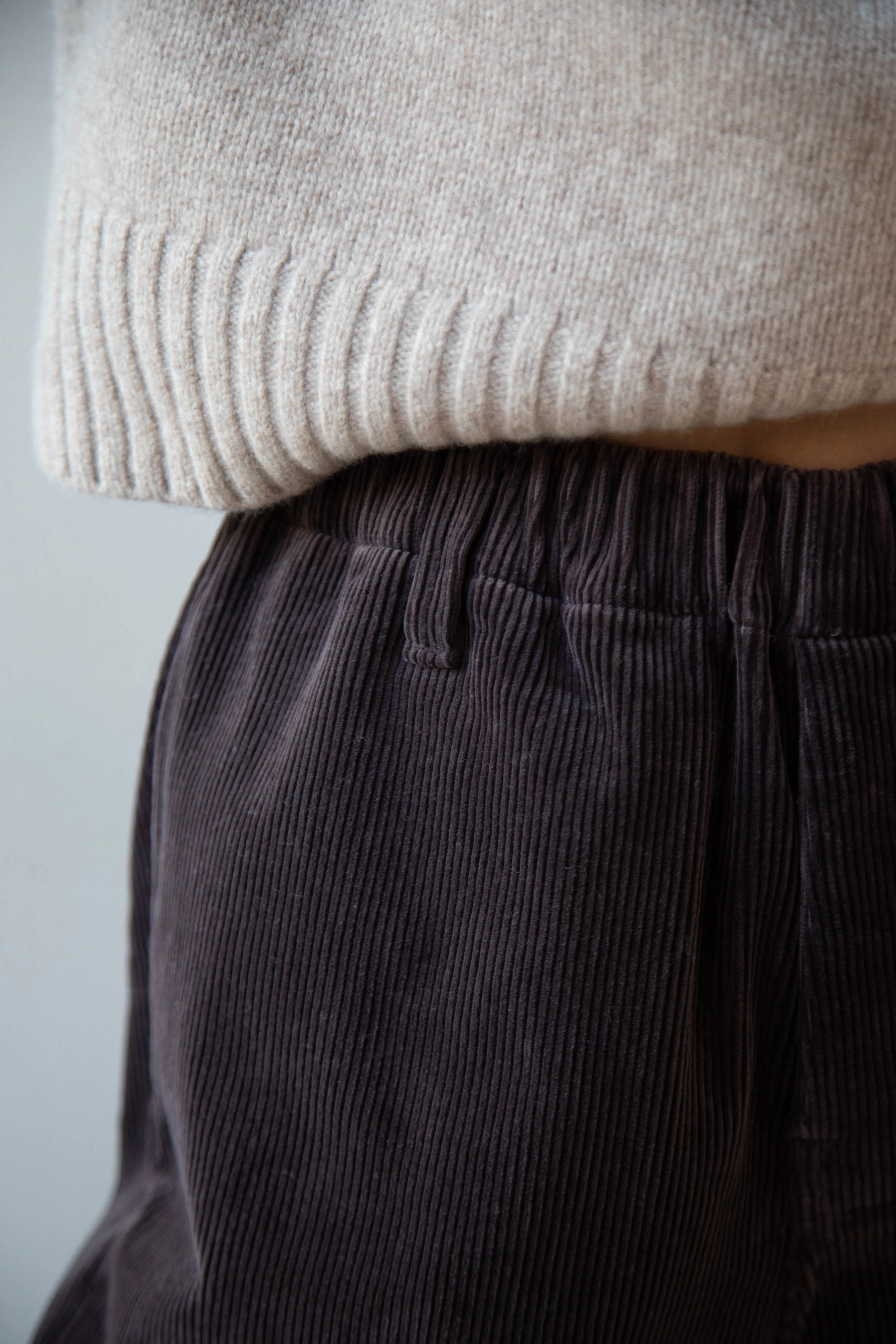 Evan Kinori | Elastic Pants in Cotton Corduroy