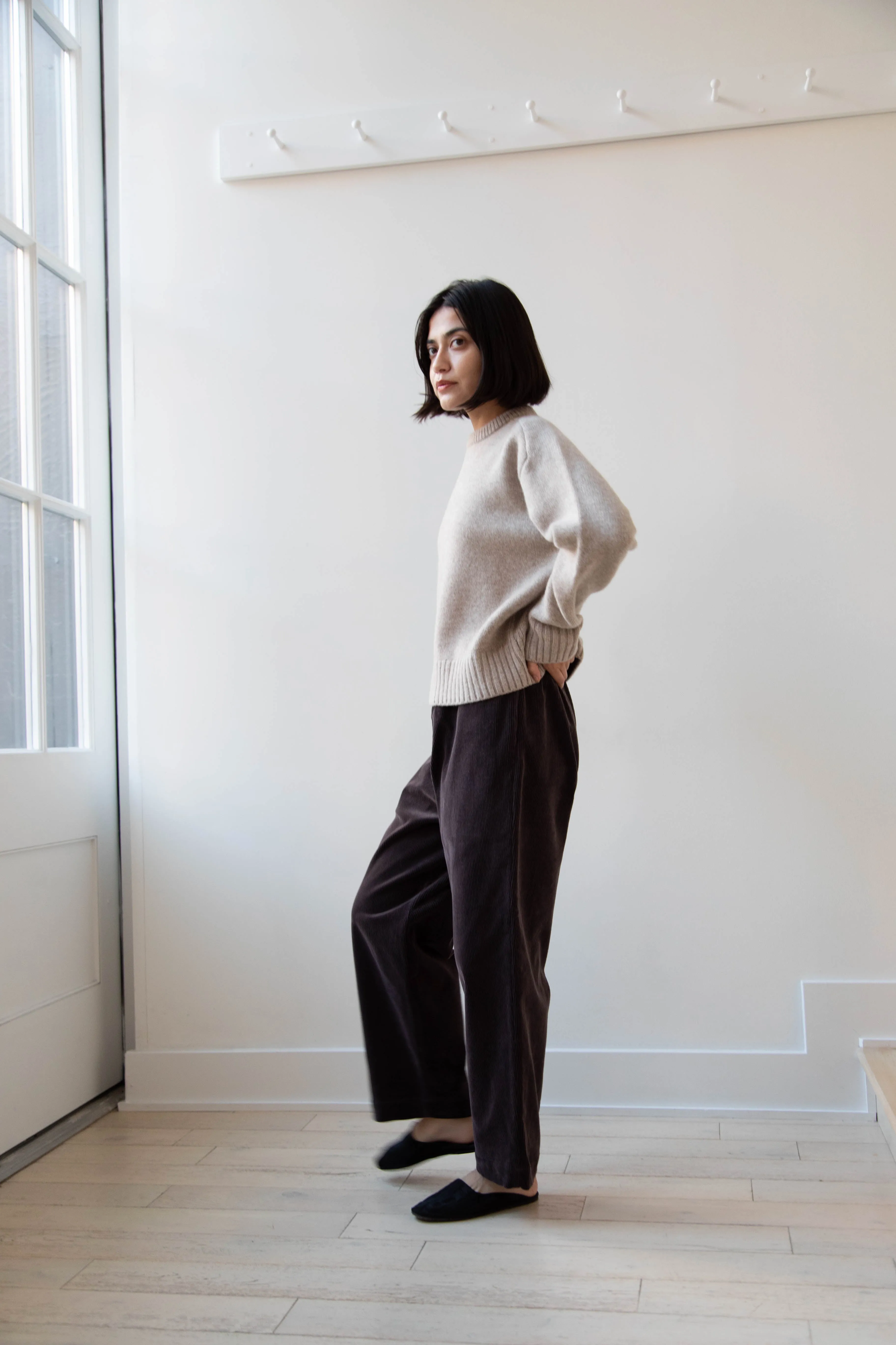 Evan Kinori | Elastic Pants in Cotton Corduroy