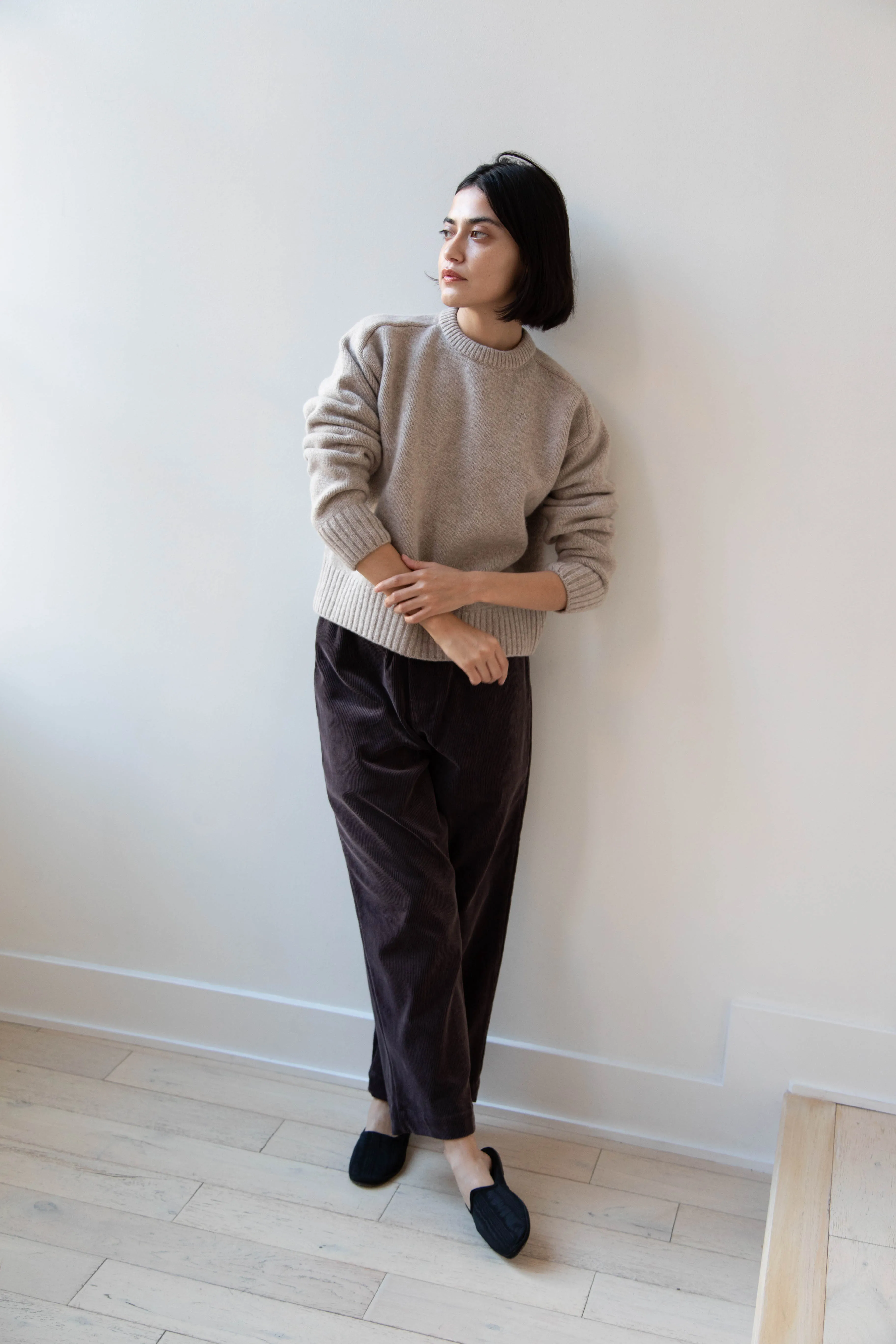 Evan Kinori | Elastic Pants in Cotton Corduroy