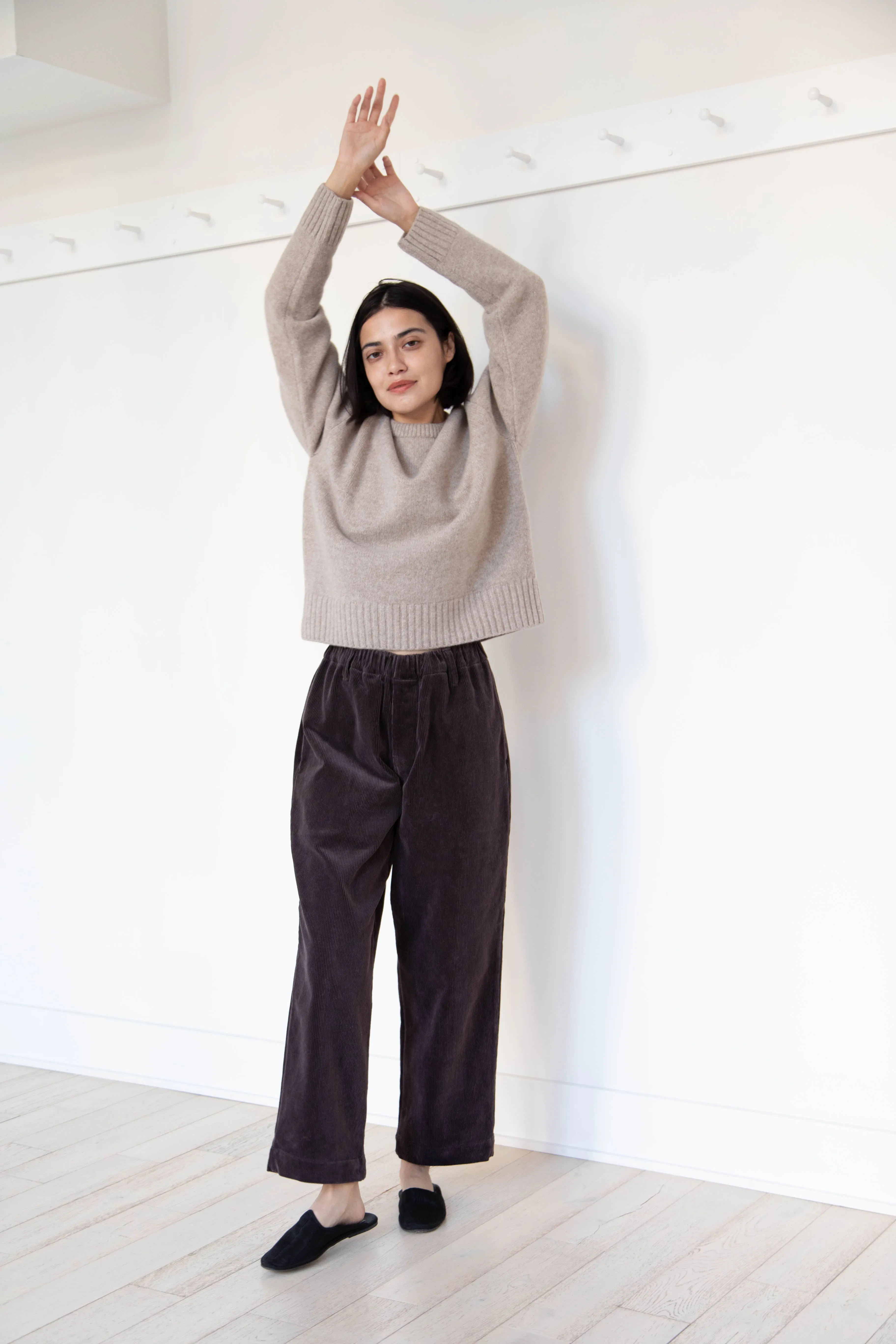 Evan Kinori | Elastic Pants in Cotton Corduroy