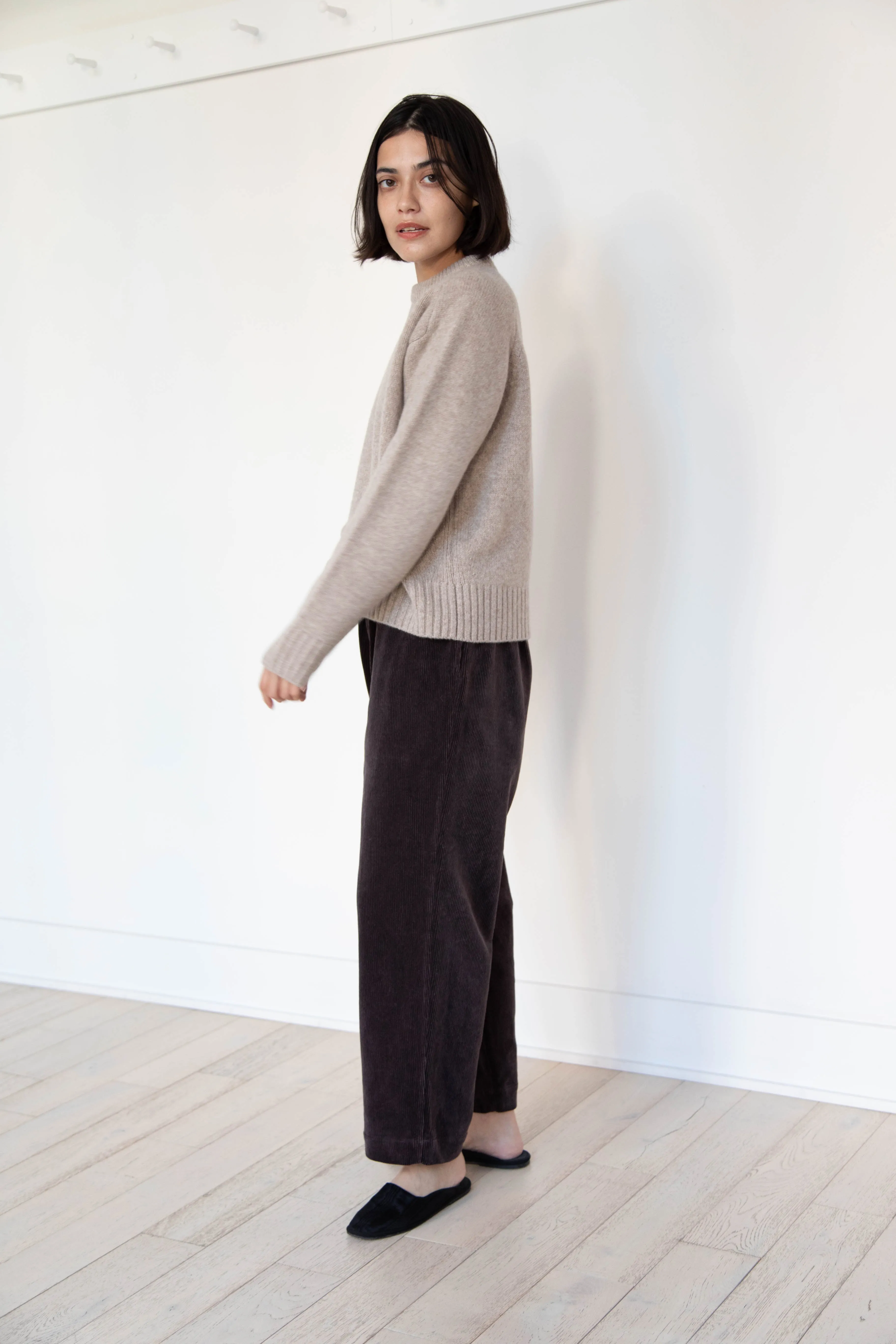 Evan Kinori | Elastic Pants in Cotton Corduroy