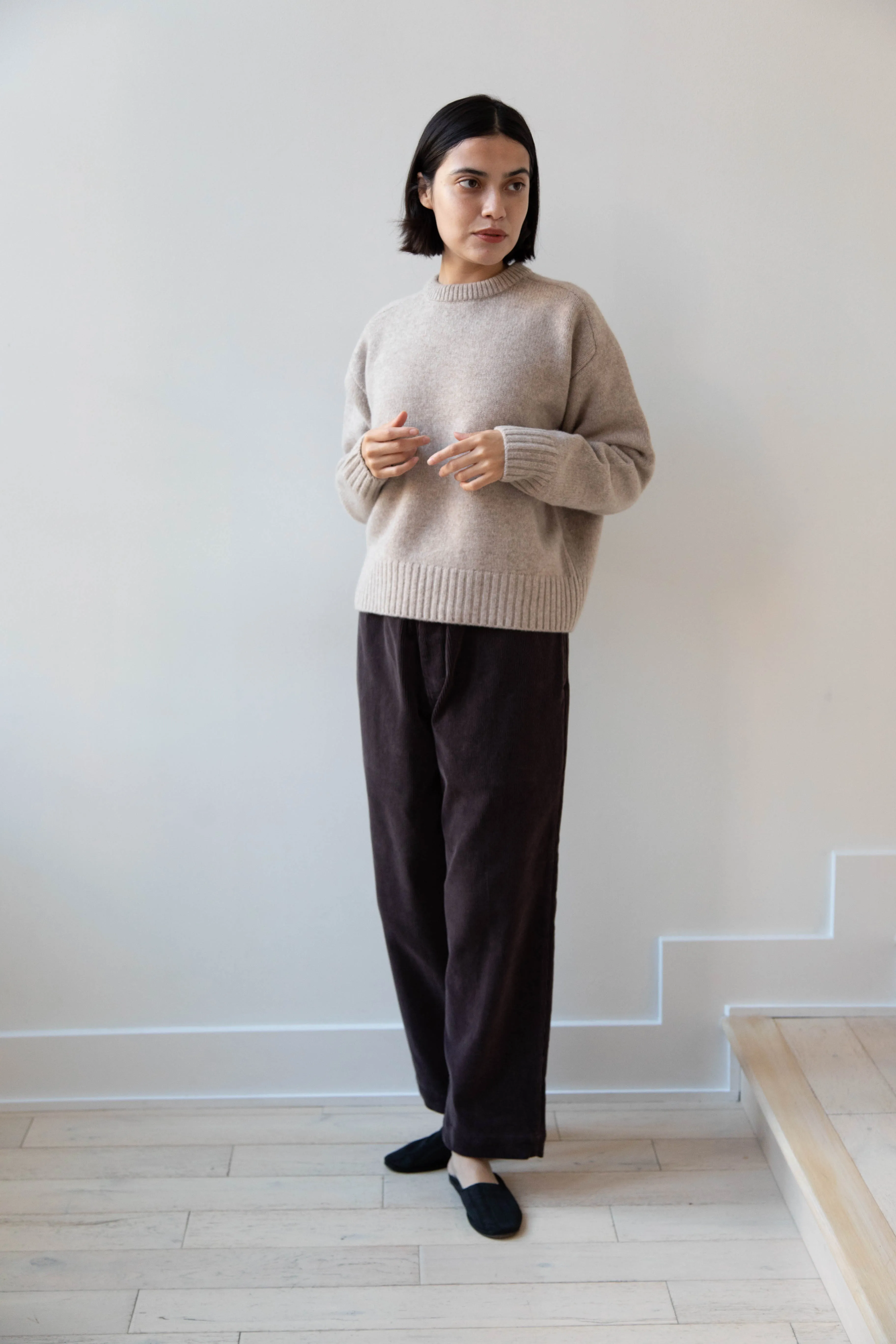 Evan Kinori | Elastic Pants in Cotton Corduroy