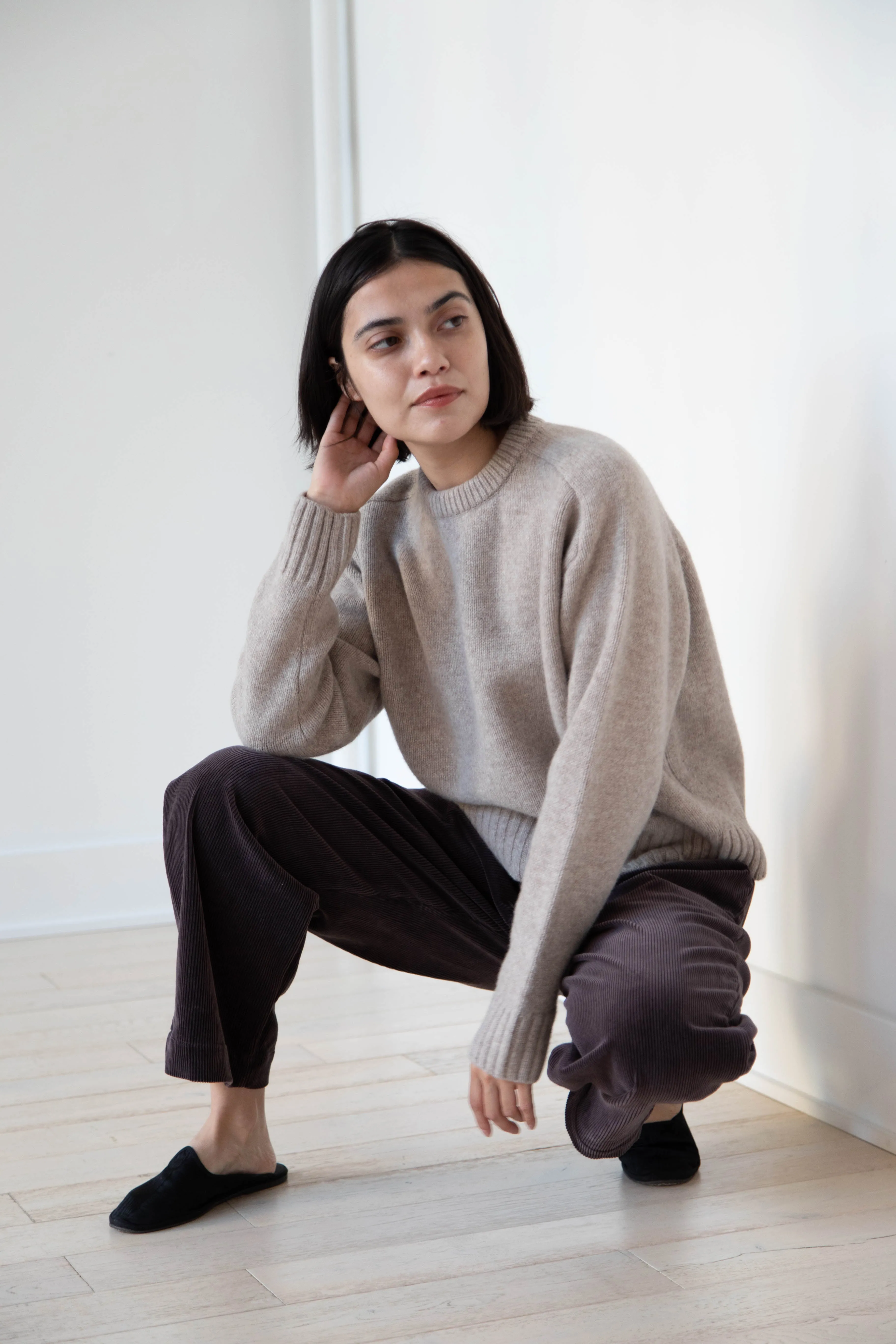 Evan Kinori | Elastic Pants in Cotton Corduroy