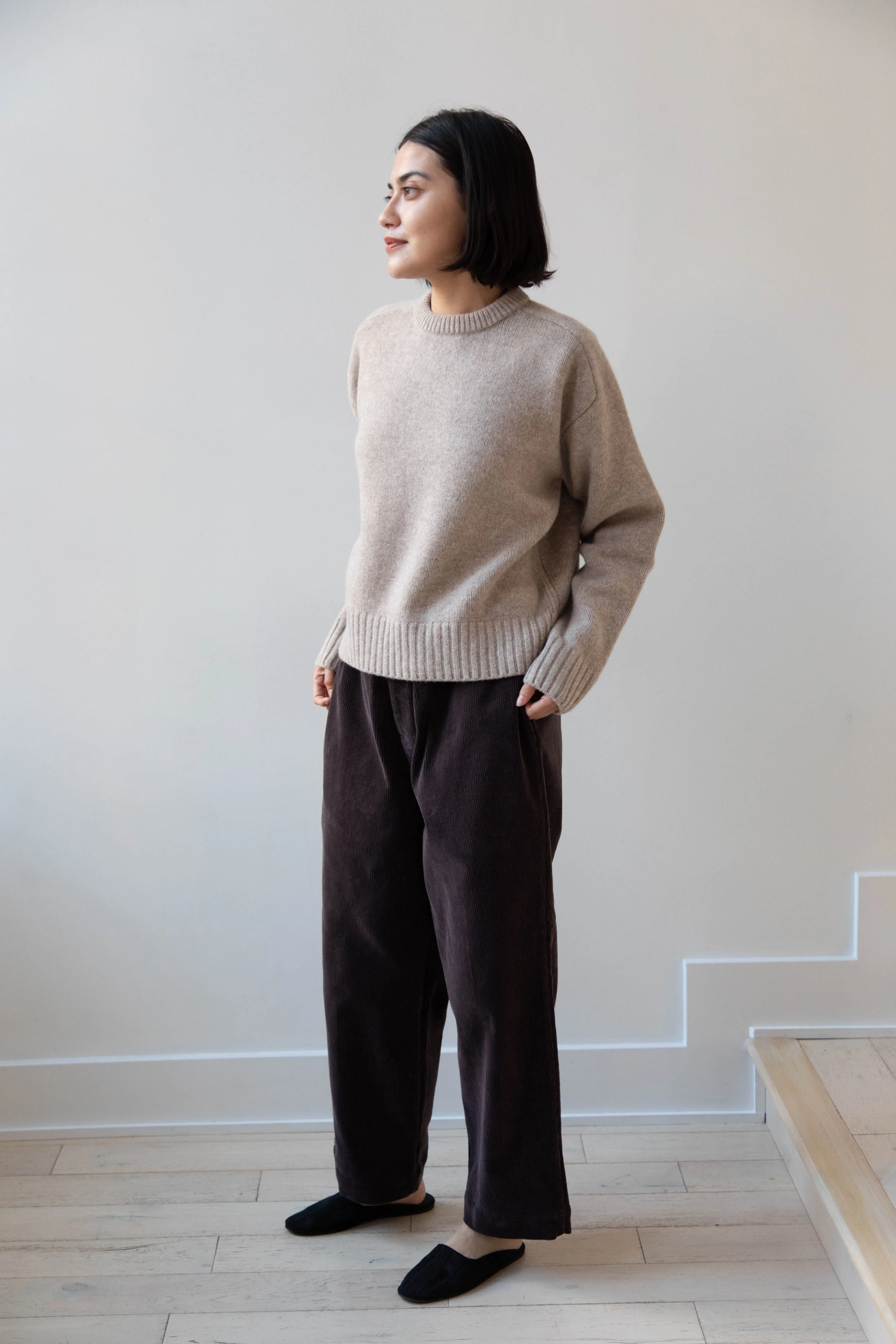 Evan Kinori | Elastic Pants in Cotton Corduroy