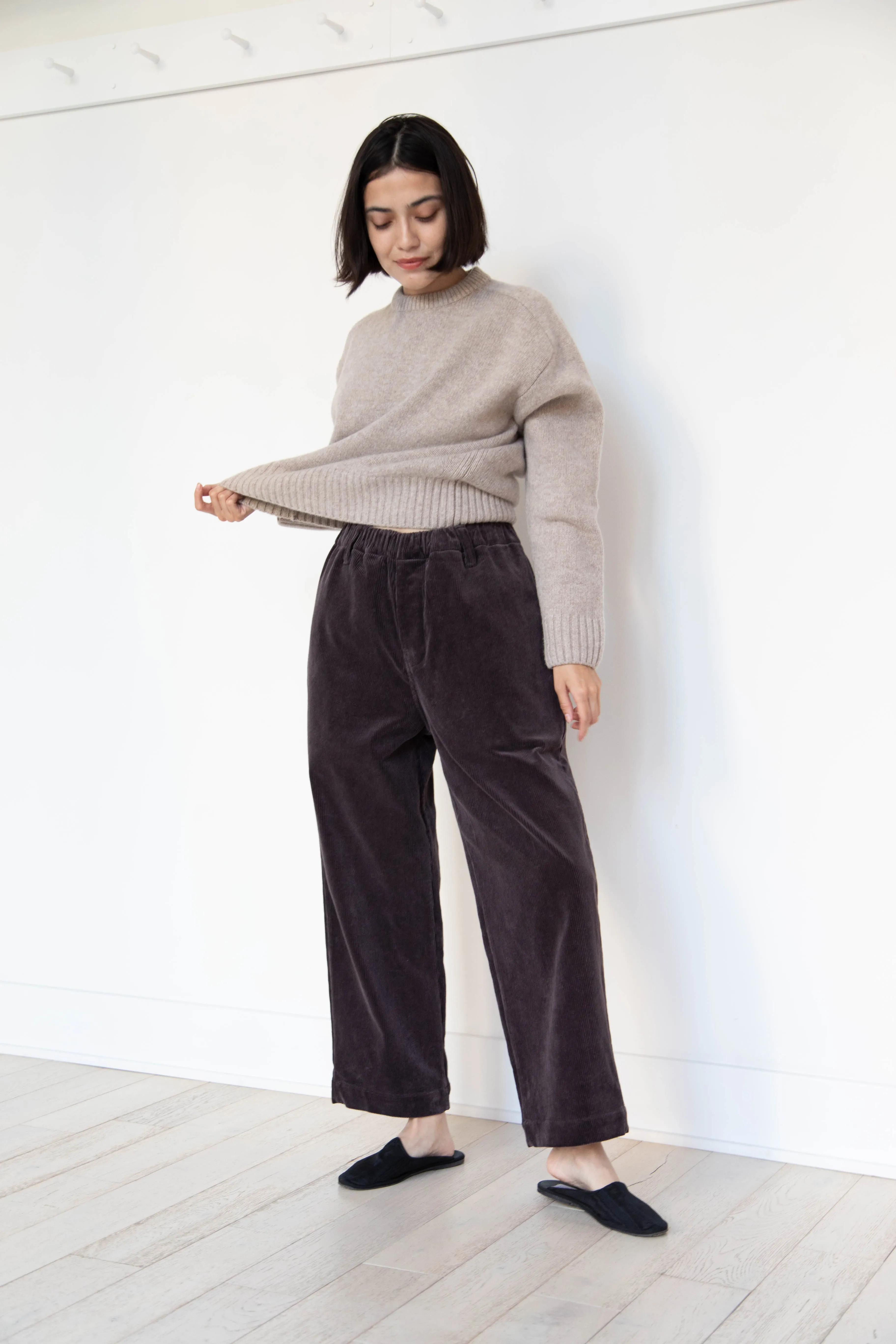 Evan Kinori | Elastic Pants in Cotton Corduroy