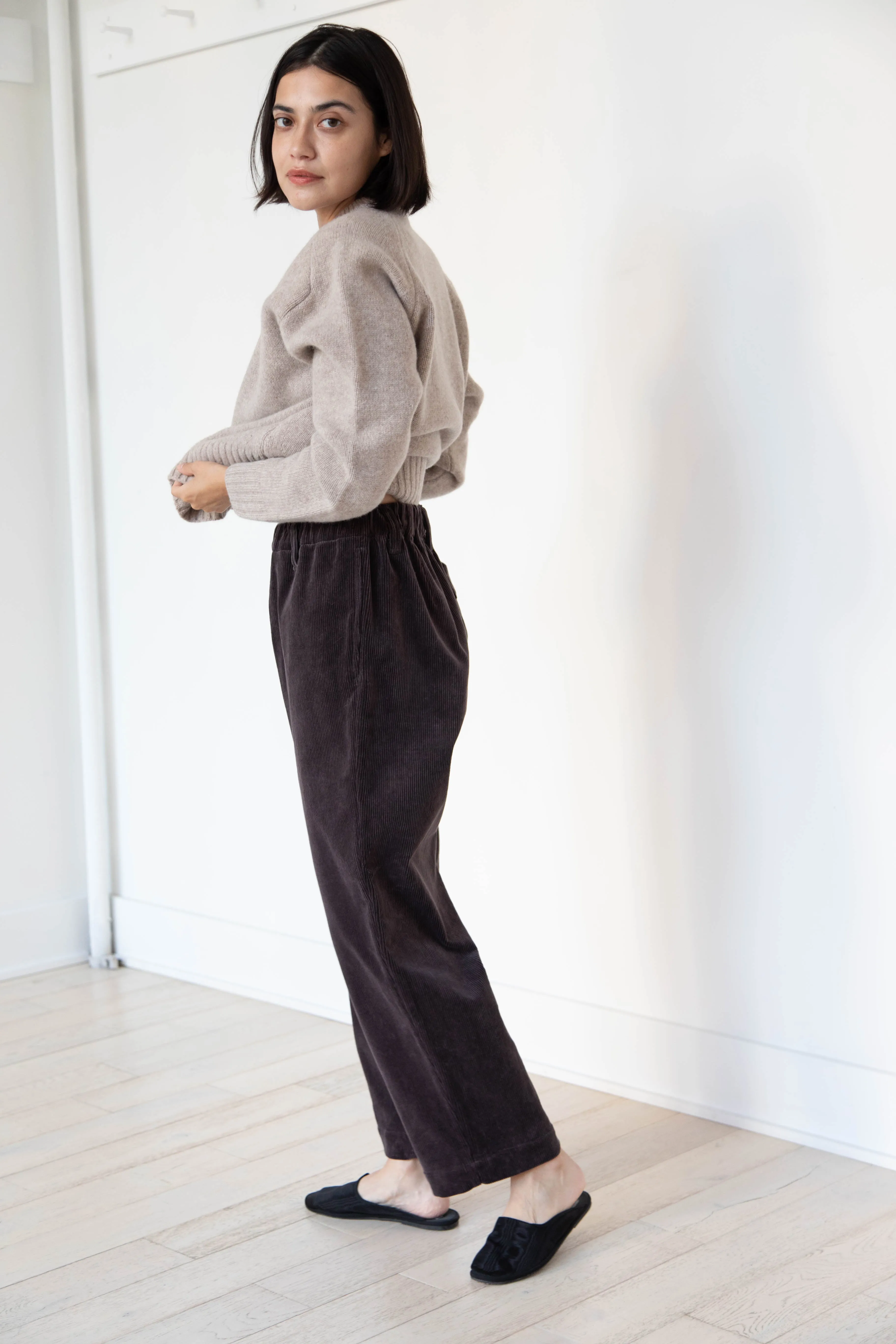 Evan Kinori | Elastic Pants in Cotton Corduroy