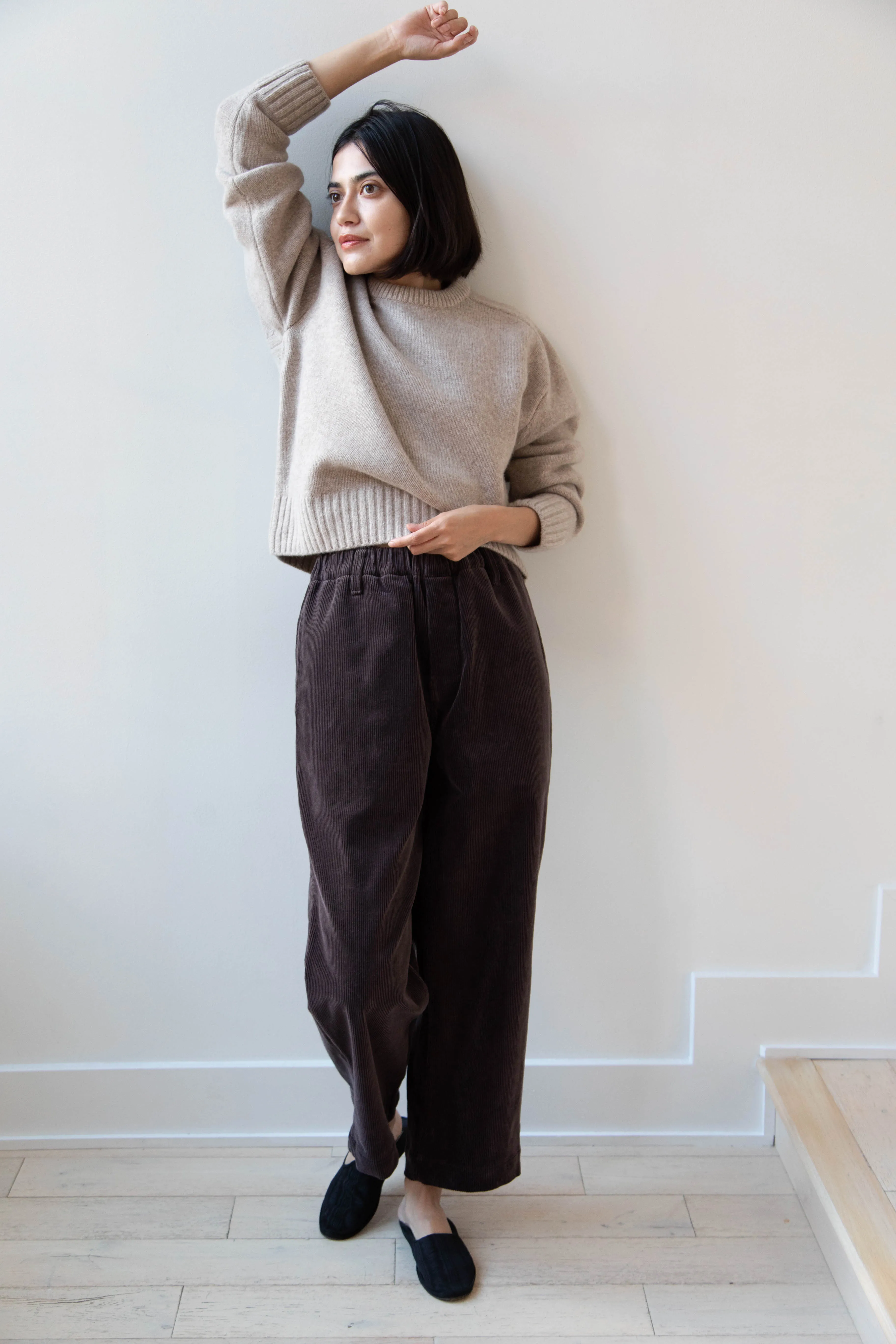 Evan Kinori | Elastic Pants in Cotton Corduroy