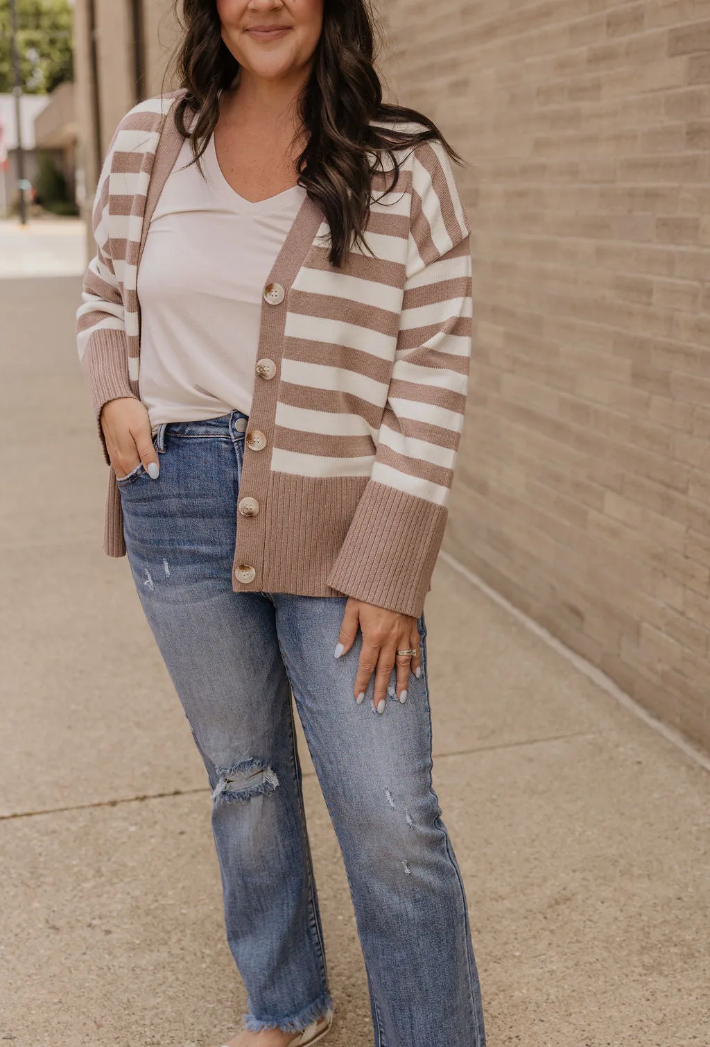 FAELYNN STRIPED CARDIGAN 2 COLOR OPTIONS