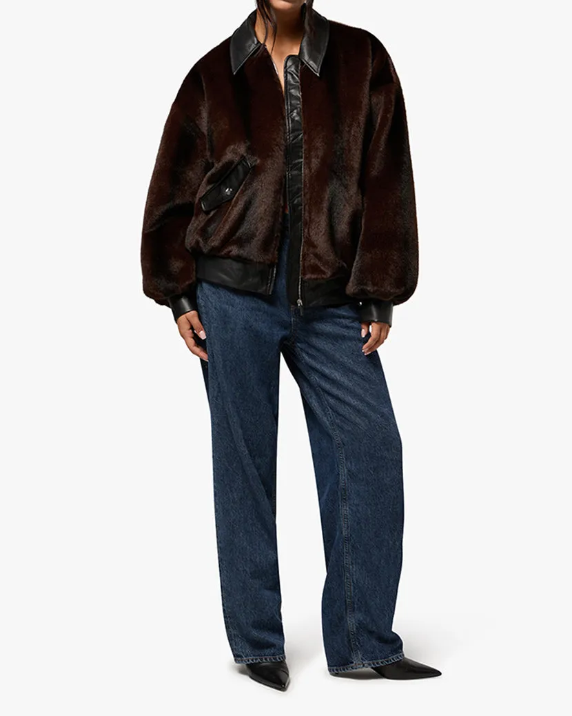 Faux Fur Bomber Jacket