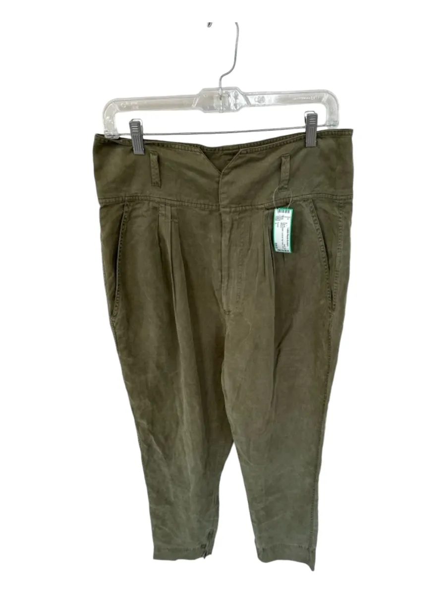 Frame Size L Olive Green Lycocell High Waist Barrel Pants