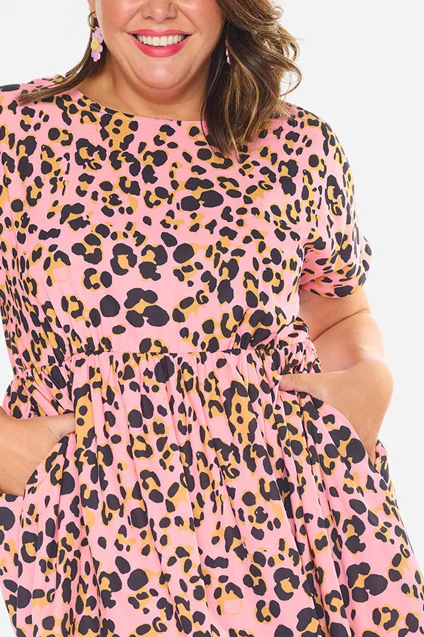 Freya Pink Leopard Dress