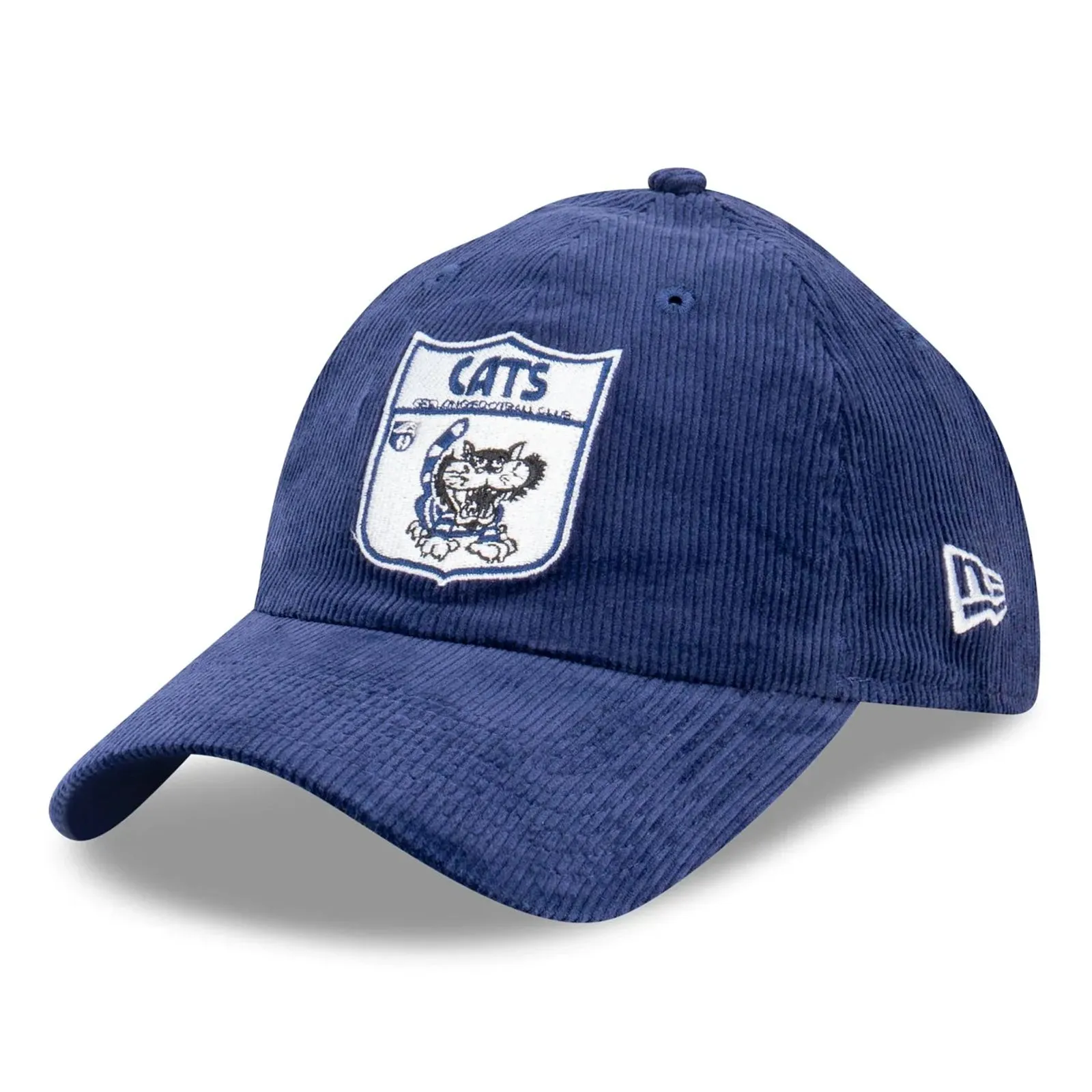 Geelong Cats Official Classic Retro Cap Team Colours Corduroy Snapback AFL by New Era