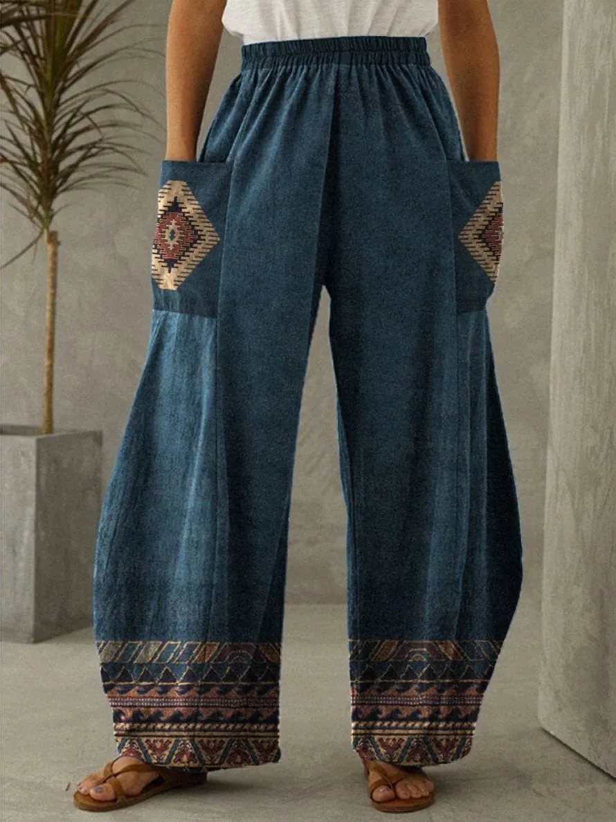 Geo High Waist Wide Leg Pants | Zen