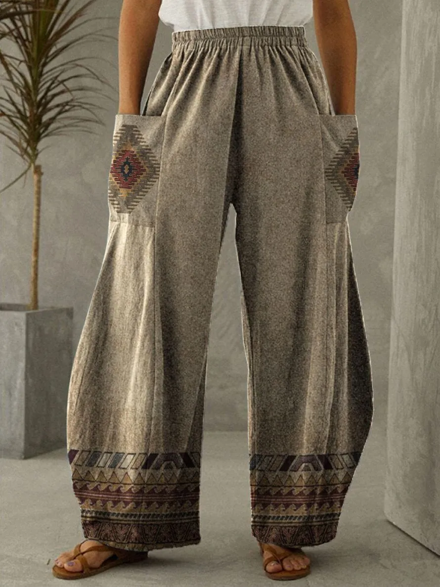 Geo High Waist Wide Leg Pants | Zen