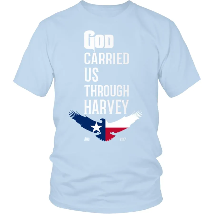 GOD Carried Us Through HARVEY Unisex T-shirt (12 Colors)