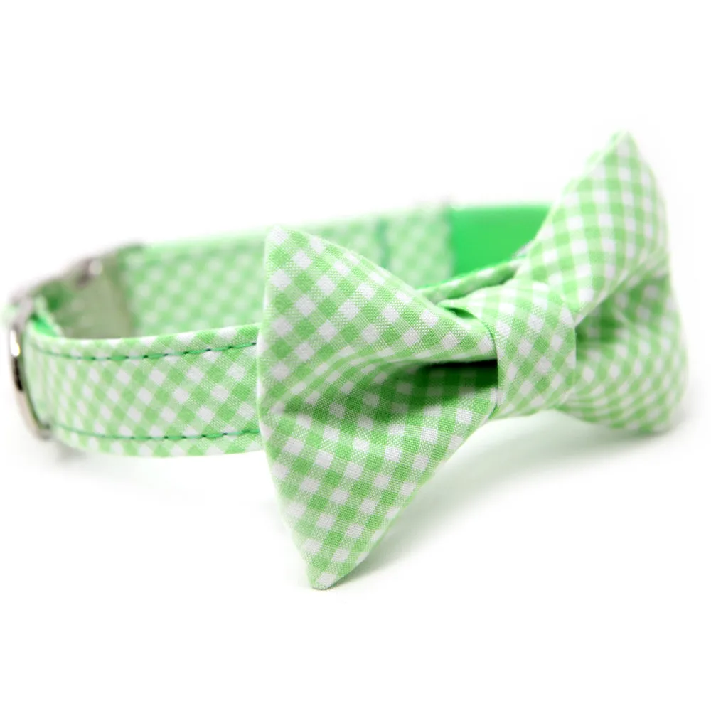 Green Gingham Bowtie