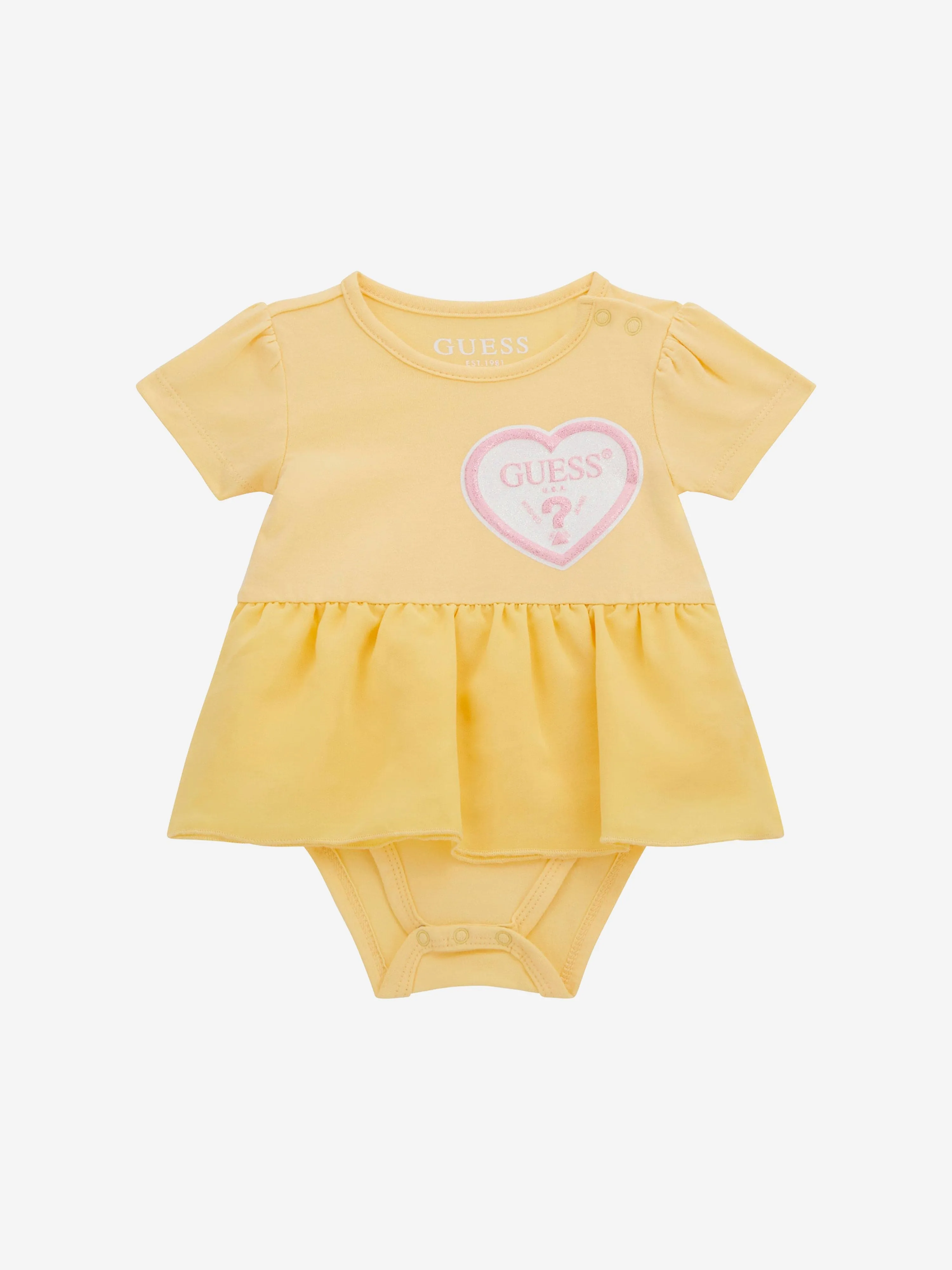 Guess Baby Girls Bodysuit Dress in Yellow