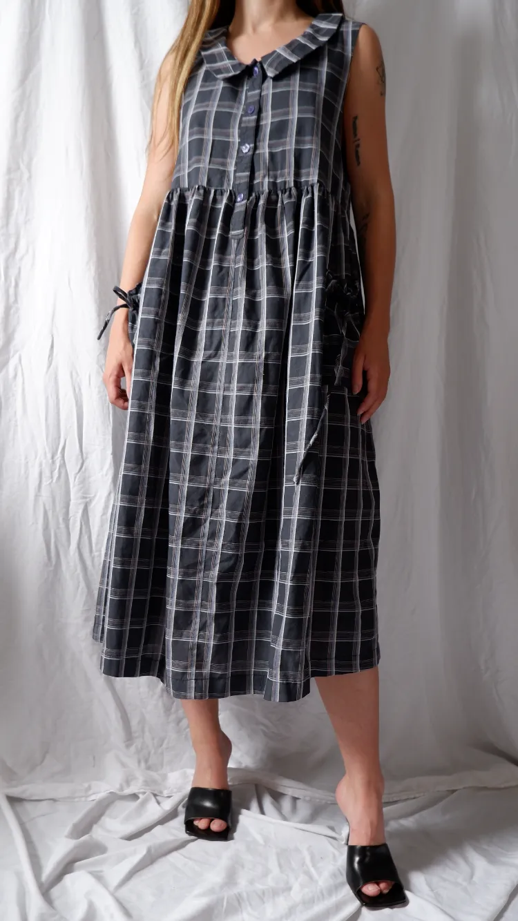 Handmade Plaid Baby Doll Dress - M/L