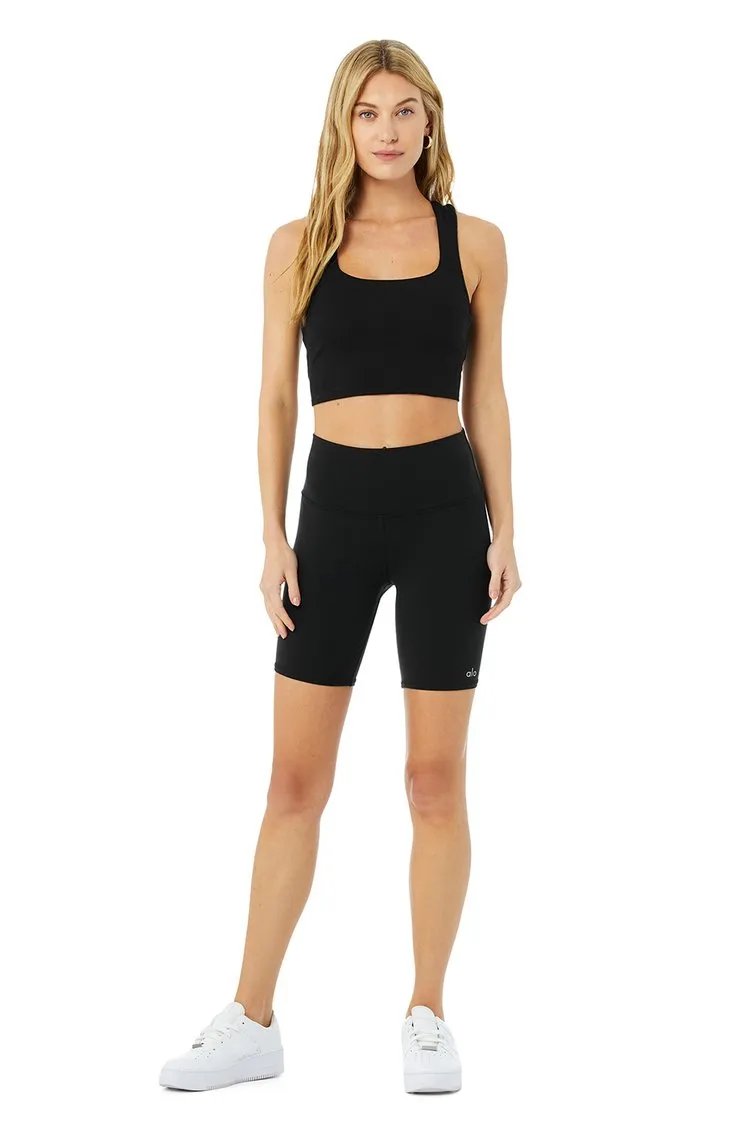 High-Waist Biker Short - Black