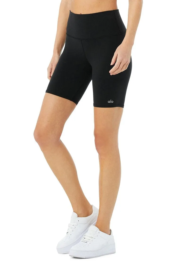 High-Waist Biker Short - Black