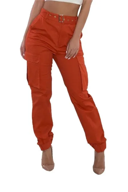 High Waist Cargo Pants