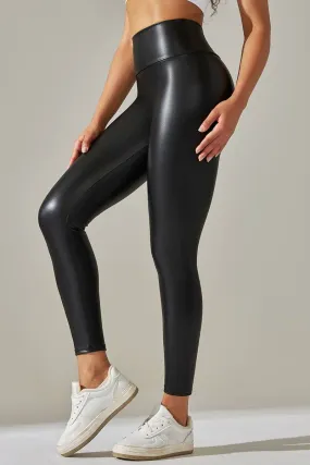 High Waist Faux leather skinny leggings