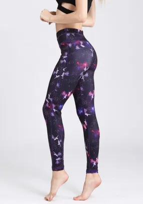 High Waist Floral Print Yoga Leggings