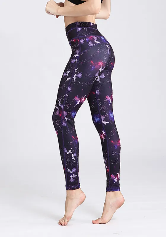 High Waist Floral Print Yoga Leggings