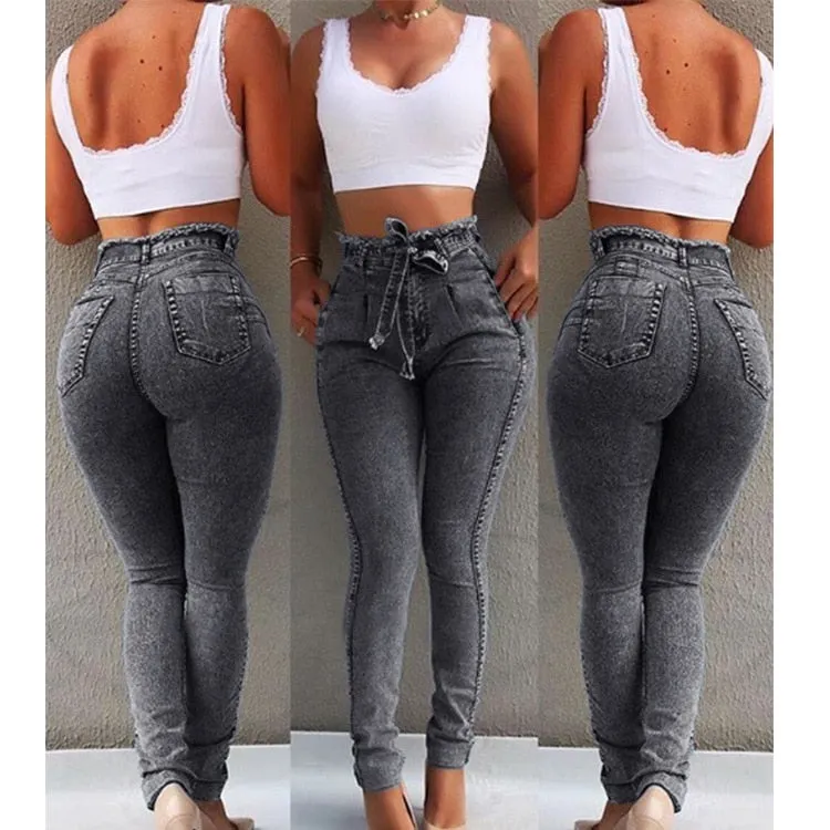 High Waist Jeans For Women Slim Denim Jean Bodycon Push Jeans Woman