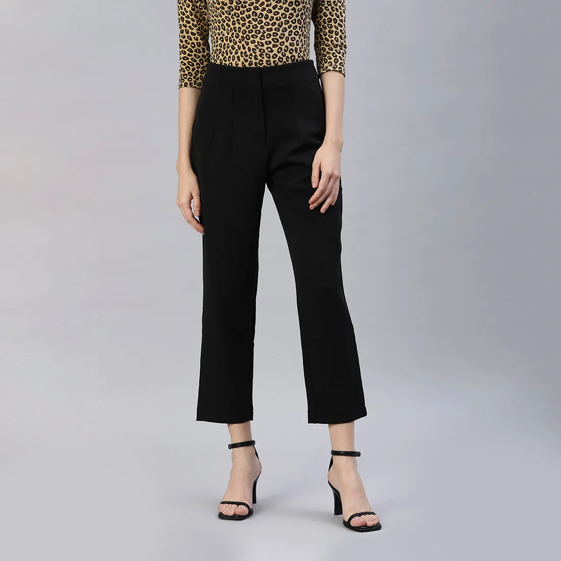 High Waist Semi Casual Trouser