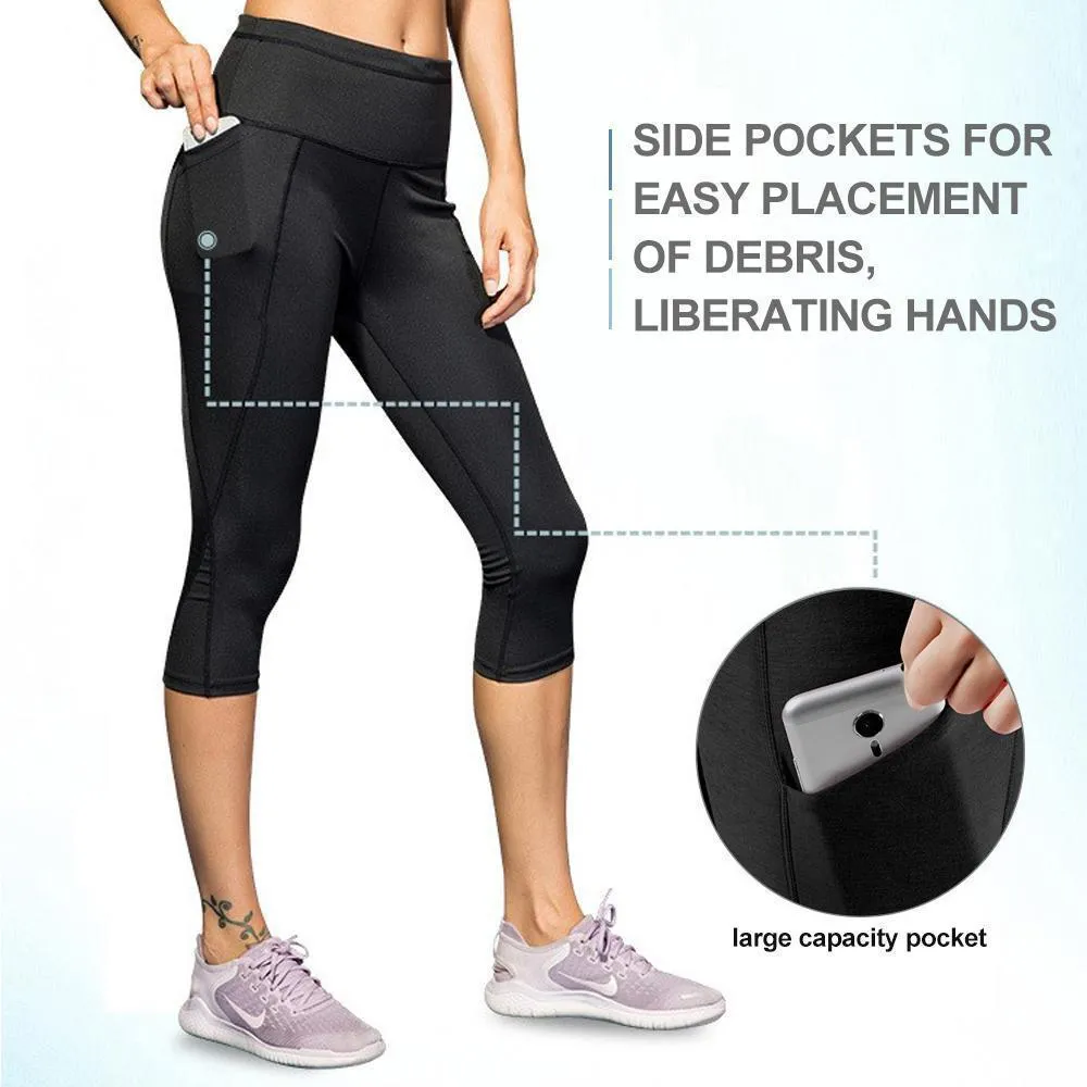 High Waist Yoga Pants with Telescopic Drawstring