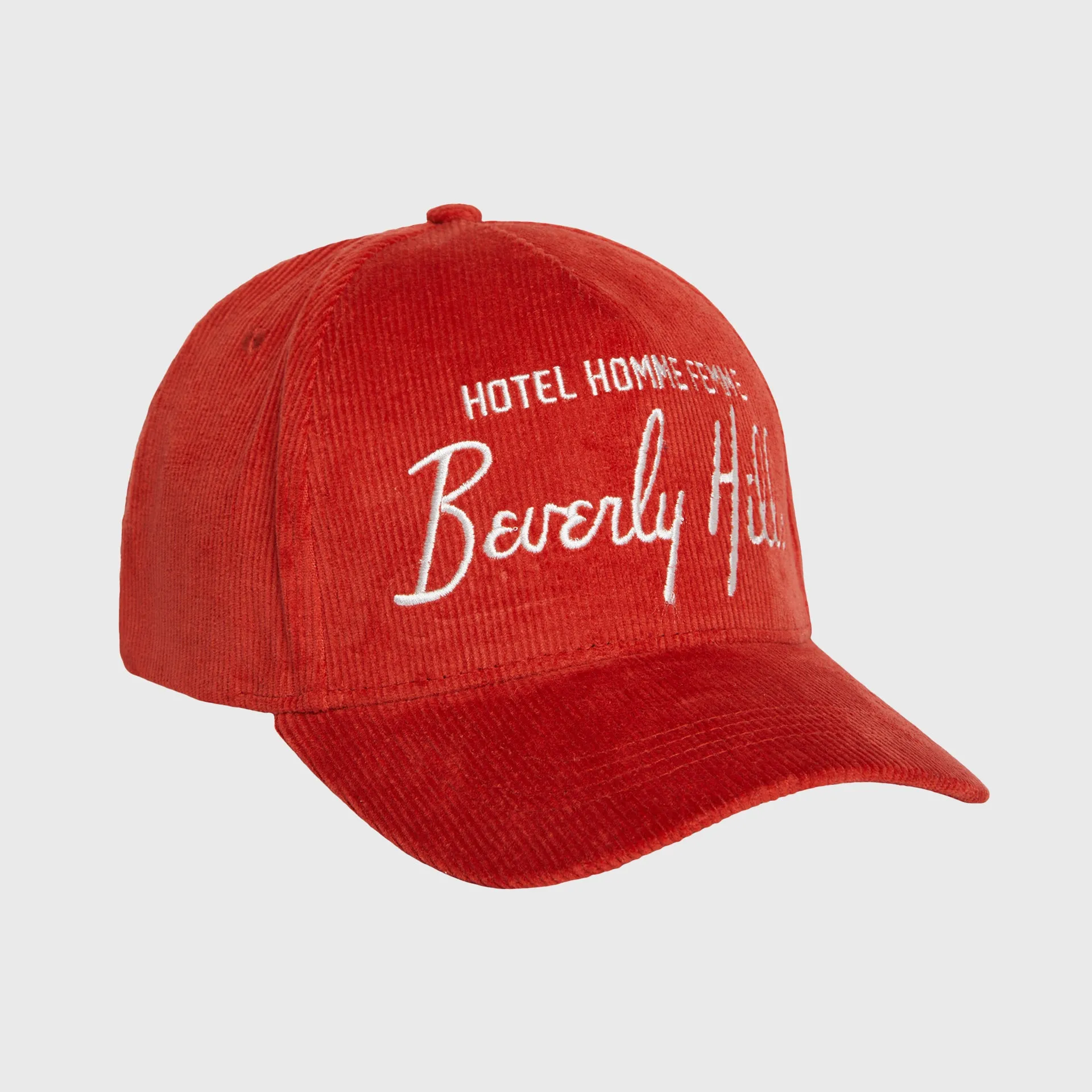 Homme Hotel Corduroy Hat Red