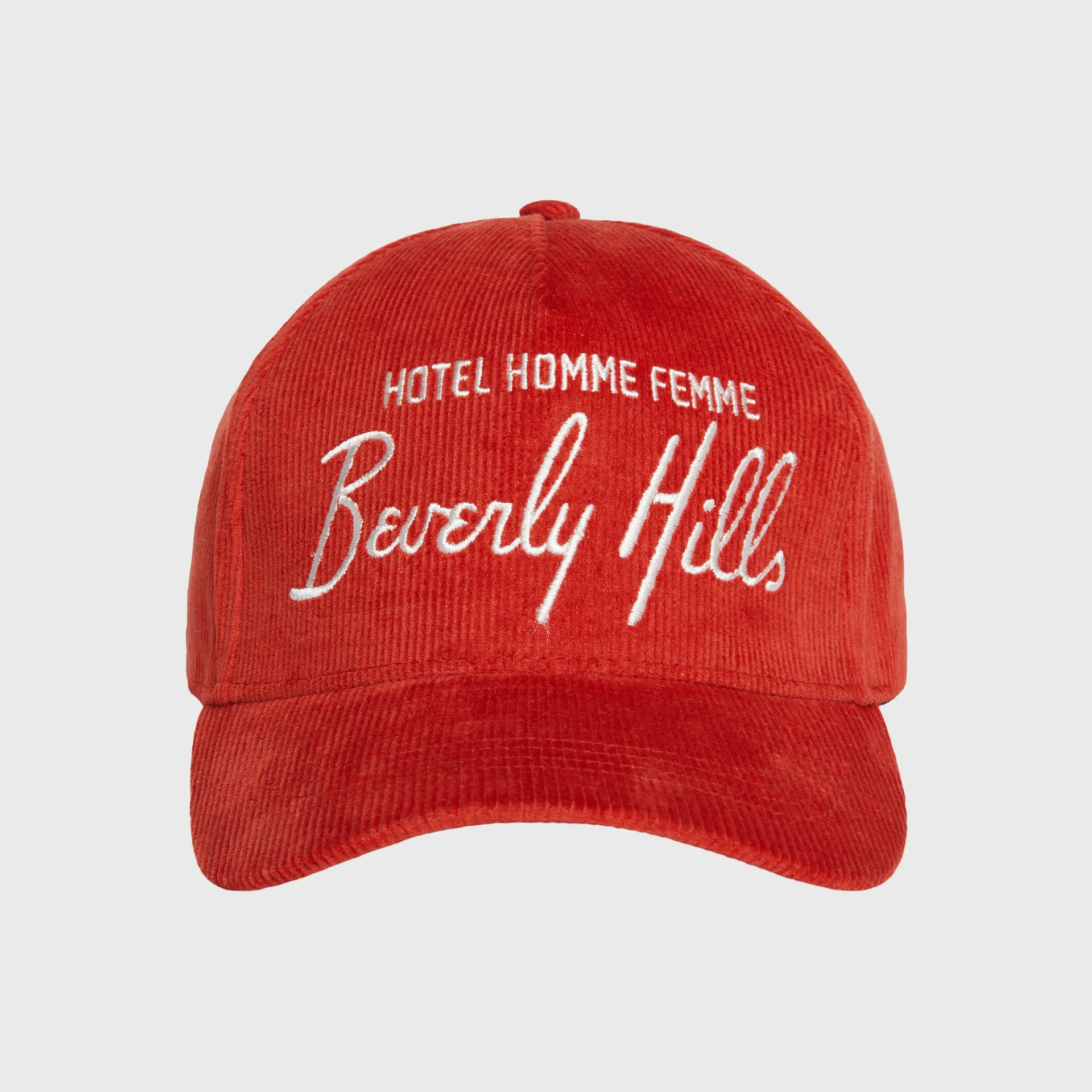 Homme Hotel Corduroy Hat Red