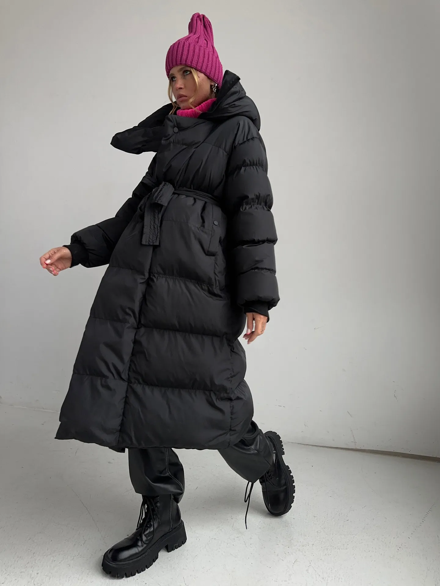 Hooded Collar Puffer Coat