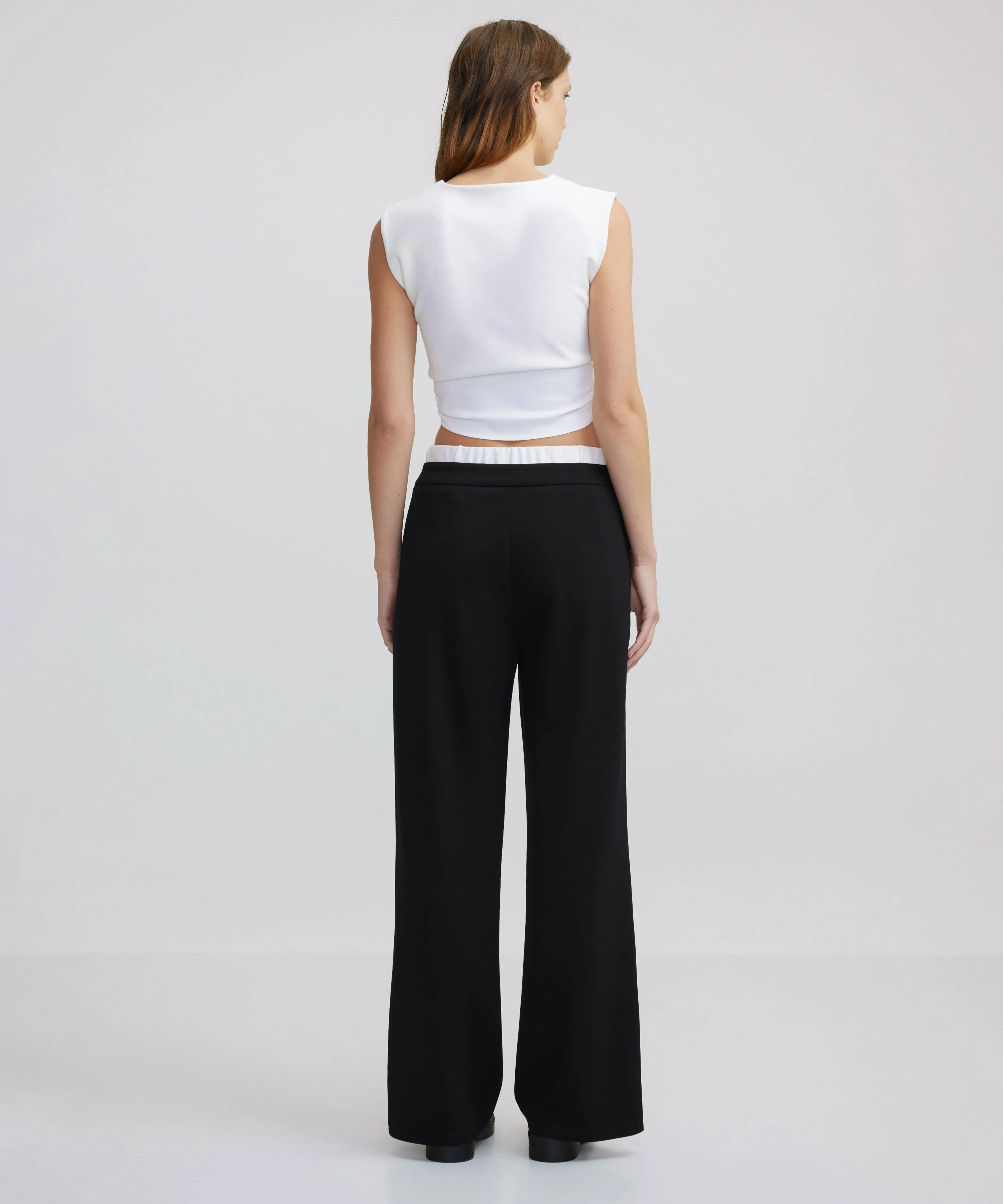 Ipekyol Contrast Elastic Waist Trousers Black