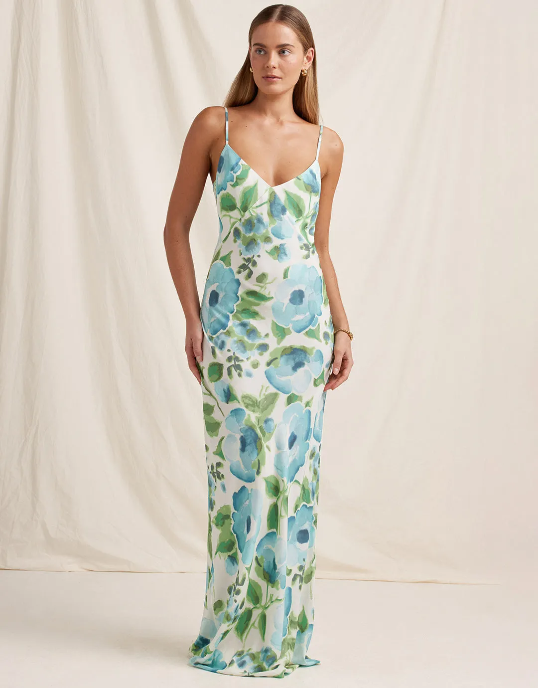 Isles Slip Maxi Dress - Watercolour