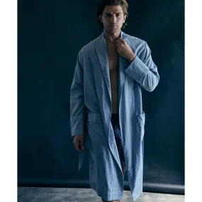 Janus Robe in Light Grey Italian Cotton Flanella