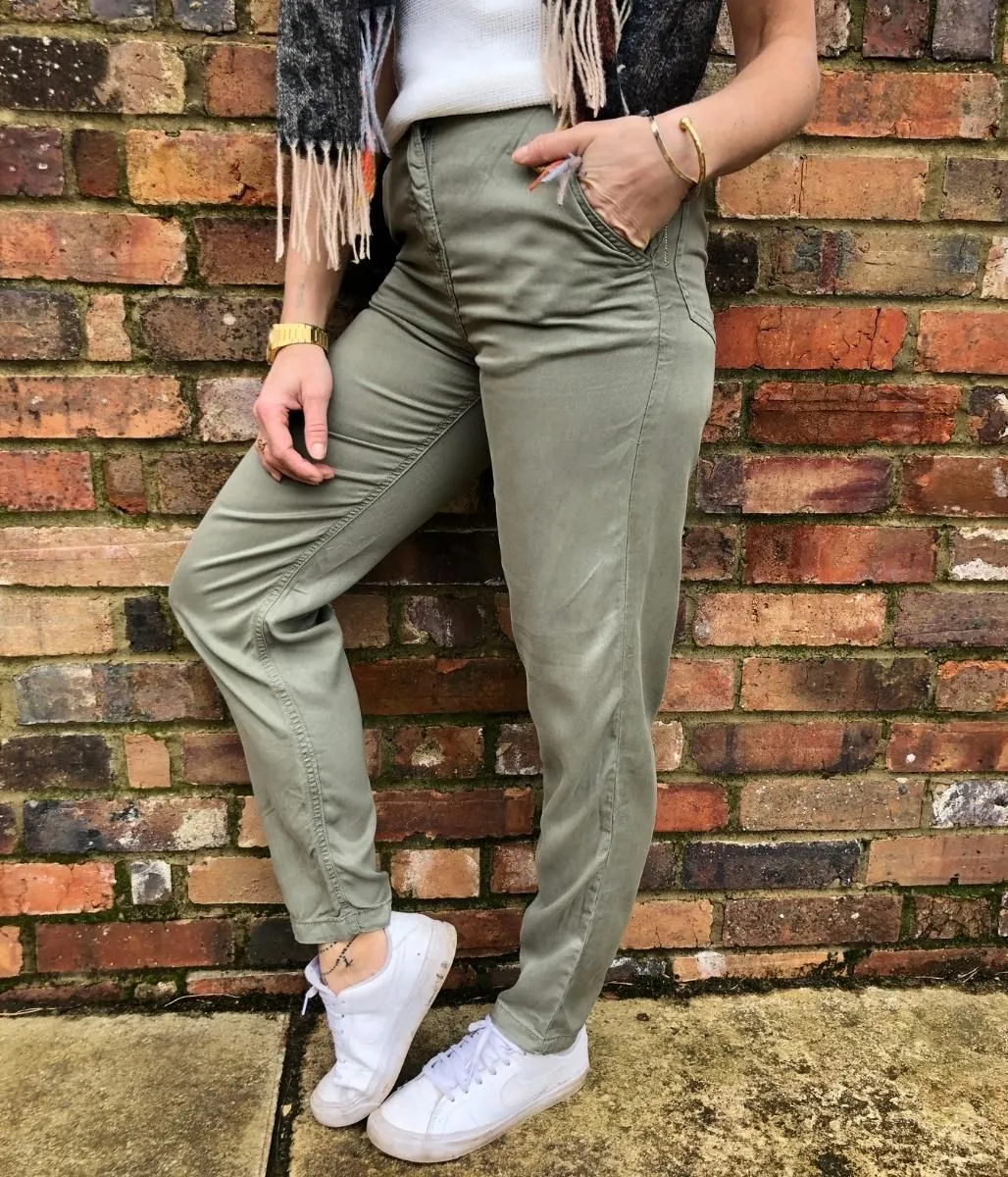 Khaki Tencel Trousers Seconds