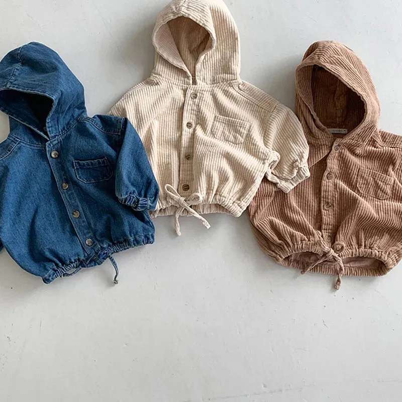 Kids Corduroy Hooded Jacket