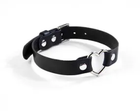 L'Amour Propre Leather Heart Ring Collar