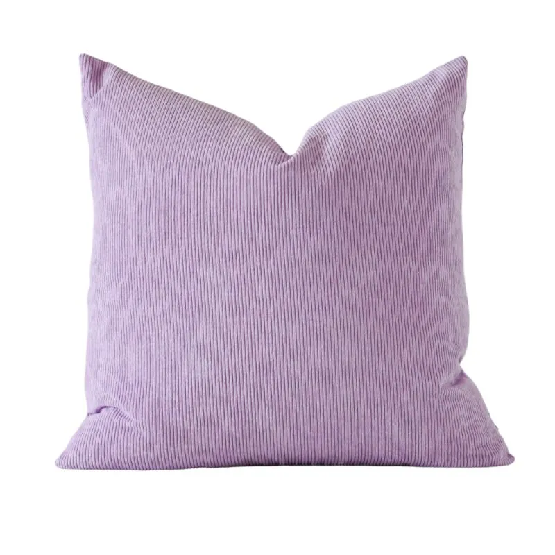 Lilac Corduroy Feather Insert Indoor Cushion - 50cm x 50cm