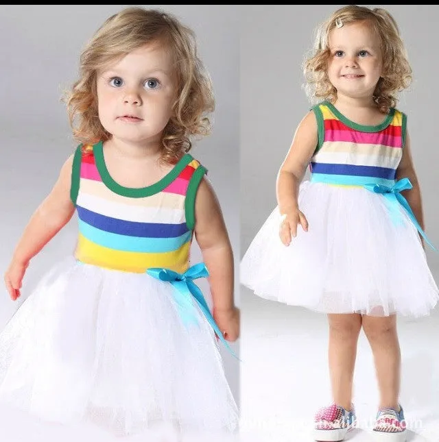 Little girl rainbow dress. Dress16