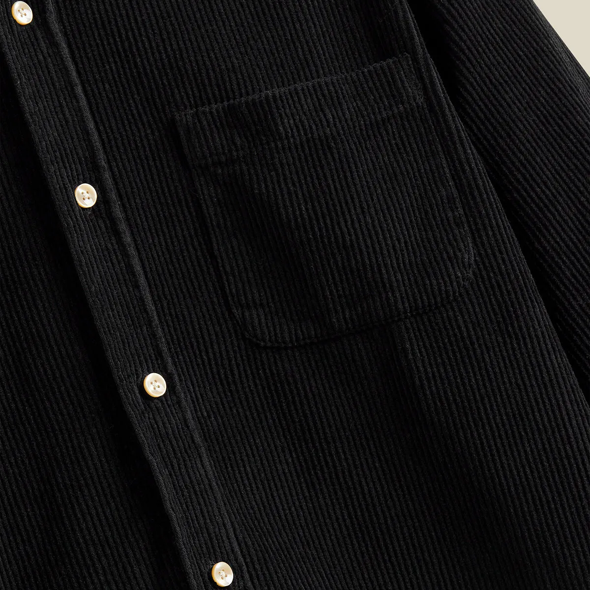 Lobo Corduroy Shirt - Black