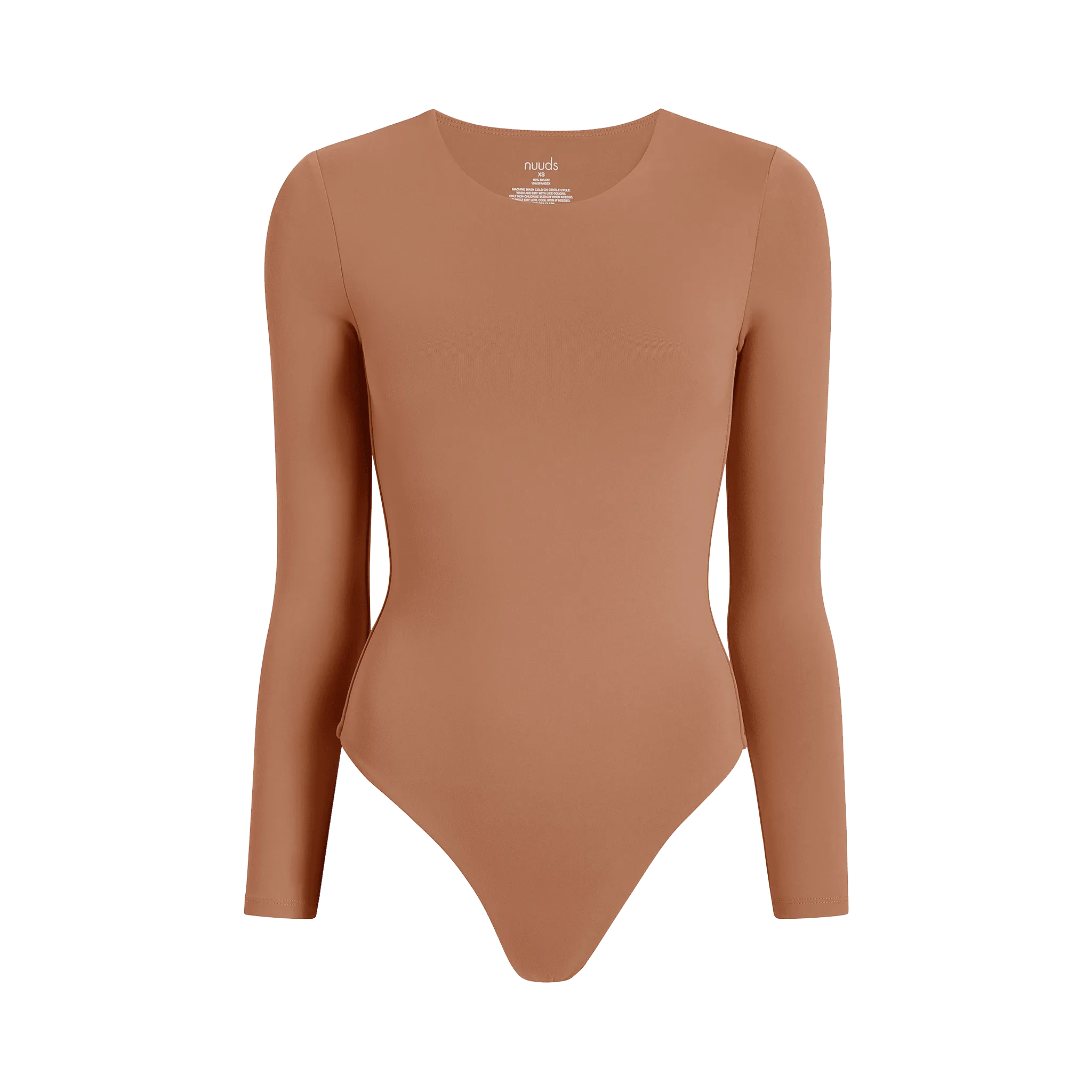 Long Sleeve Crewneck Bodysuit | Clay