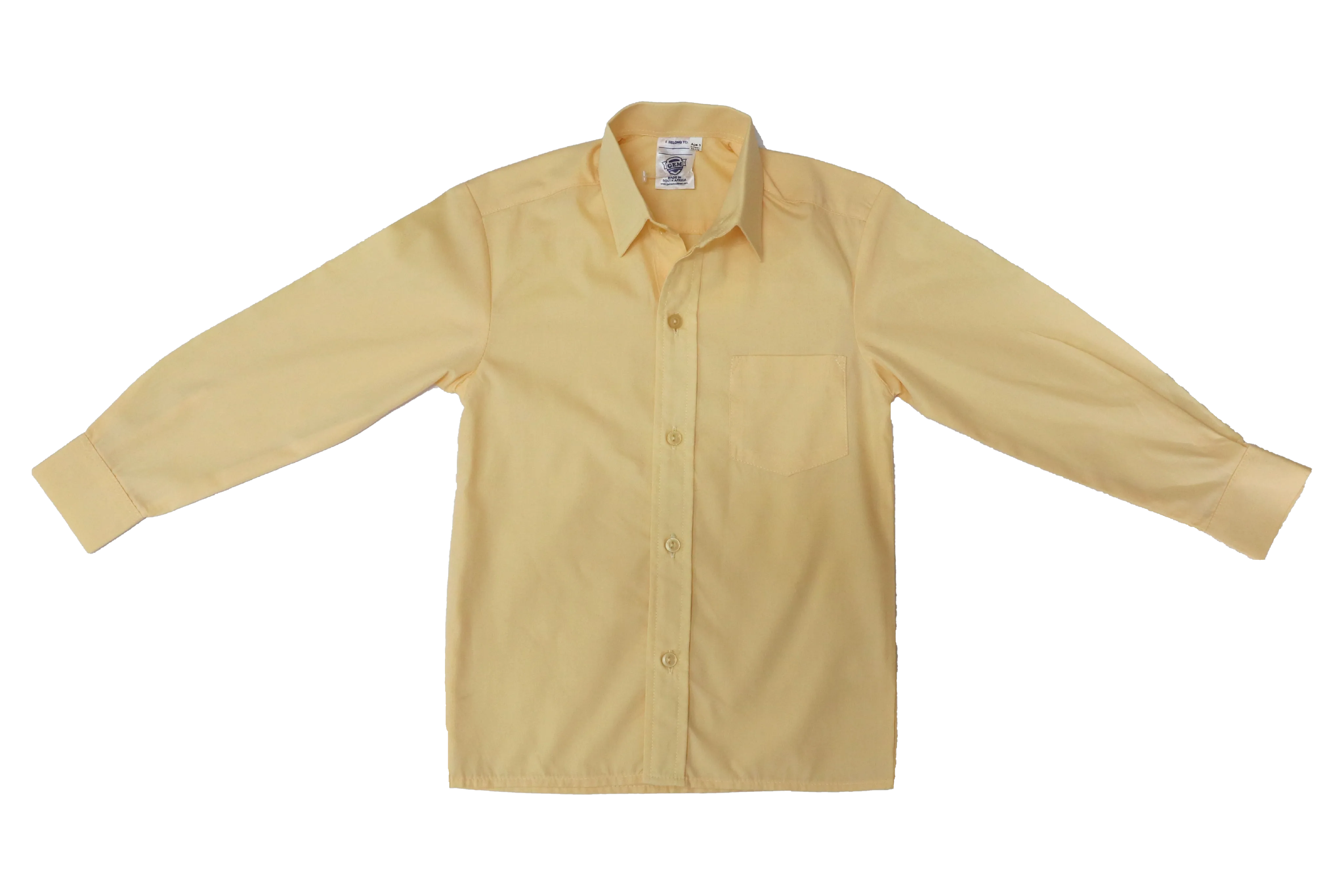 Long-sleeve Raised Collar Shirt - Maize