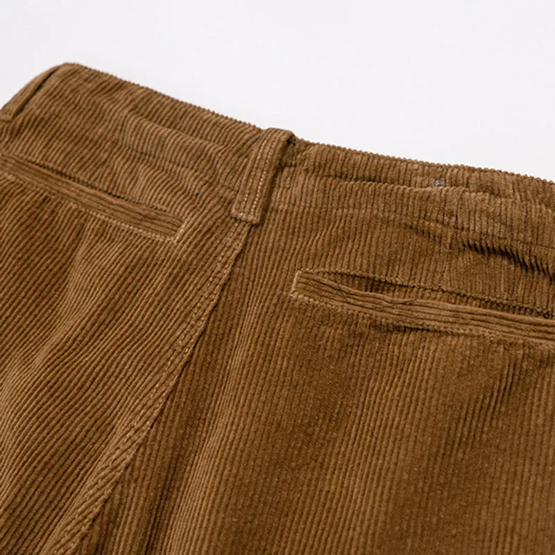 Loose Drawstring Corduroy Trousers