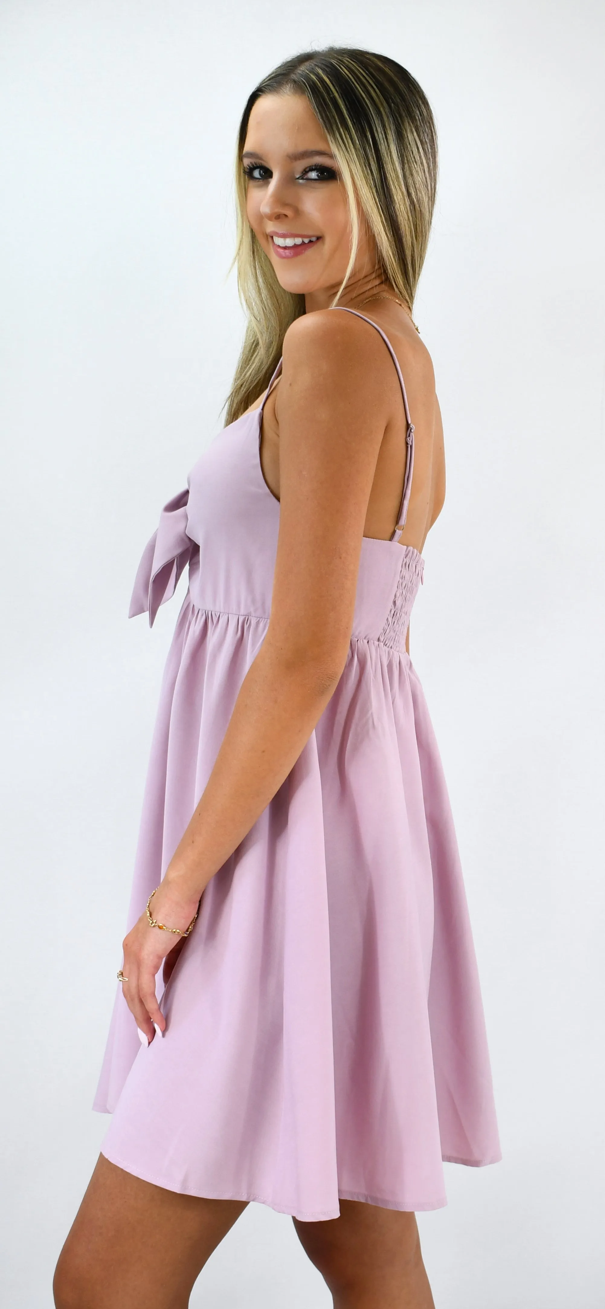 Mauve Over Babydoll Sundress