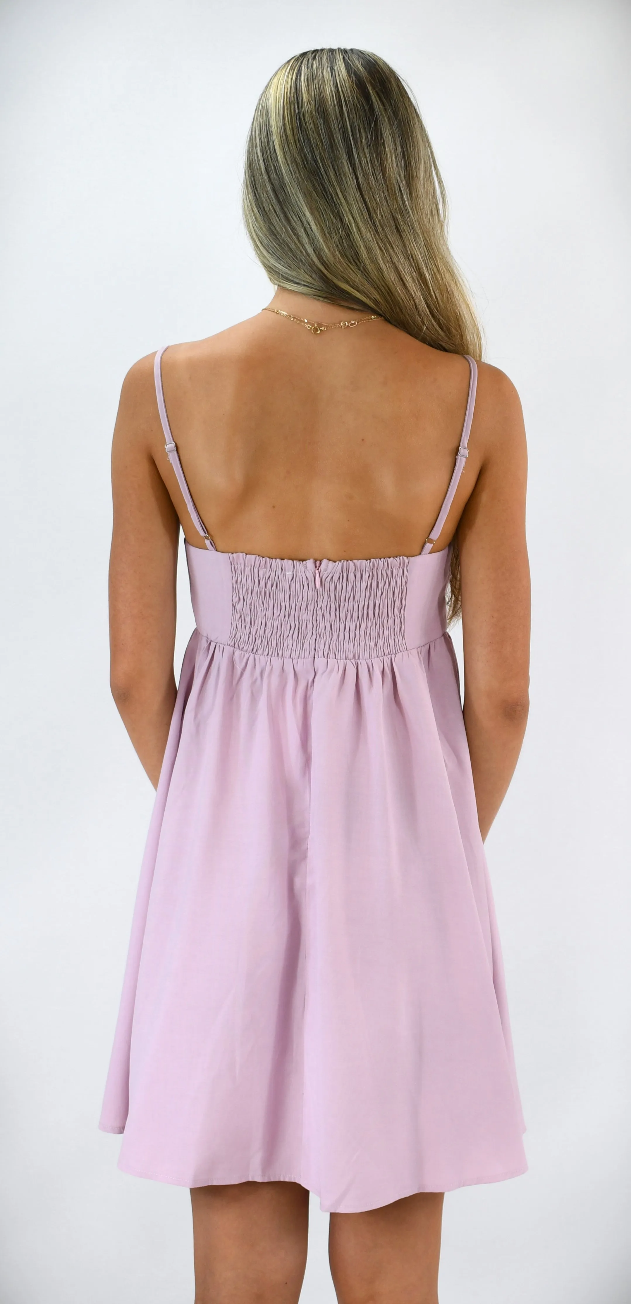 Mauve Over Babydoll Sundress